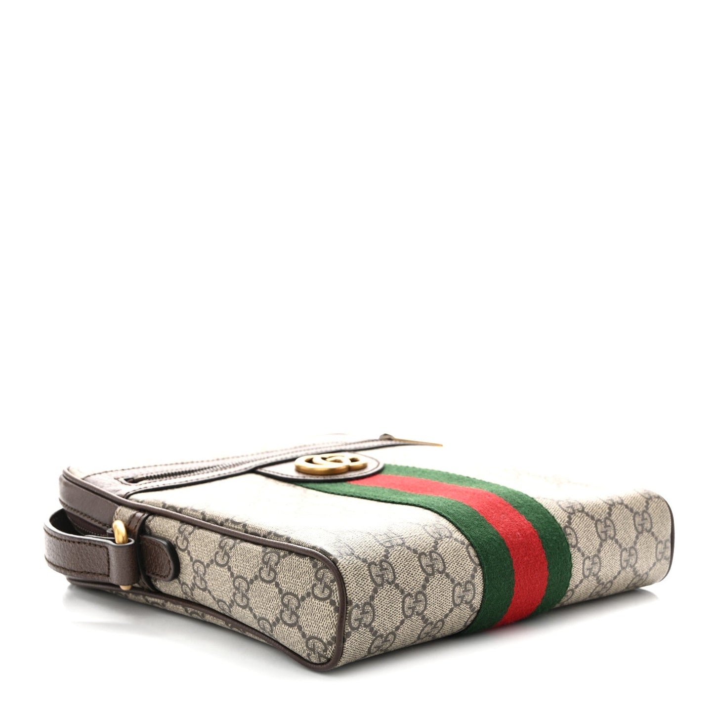 GG Supreme Monogram Web Small Ophidia Messenger Bag Brown