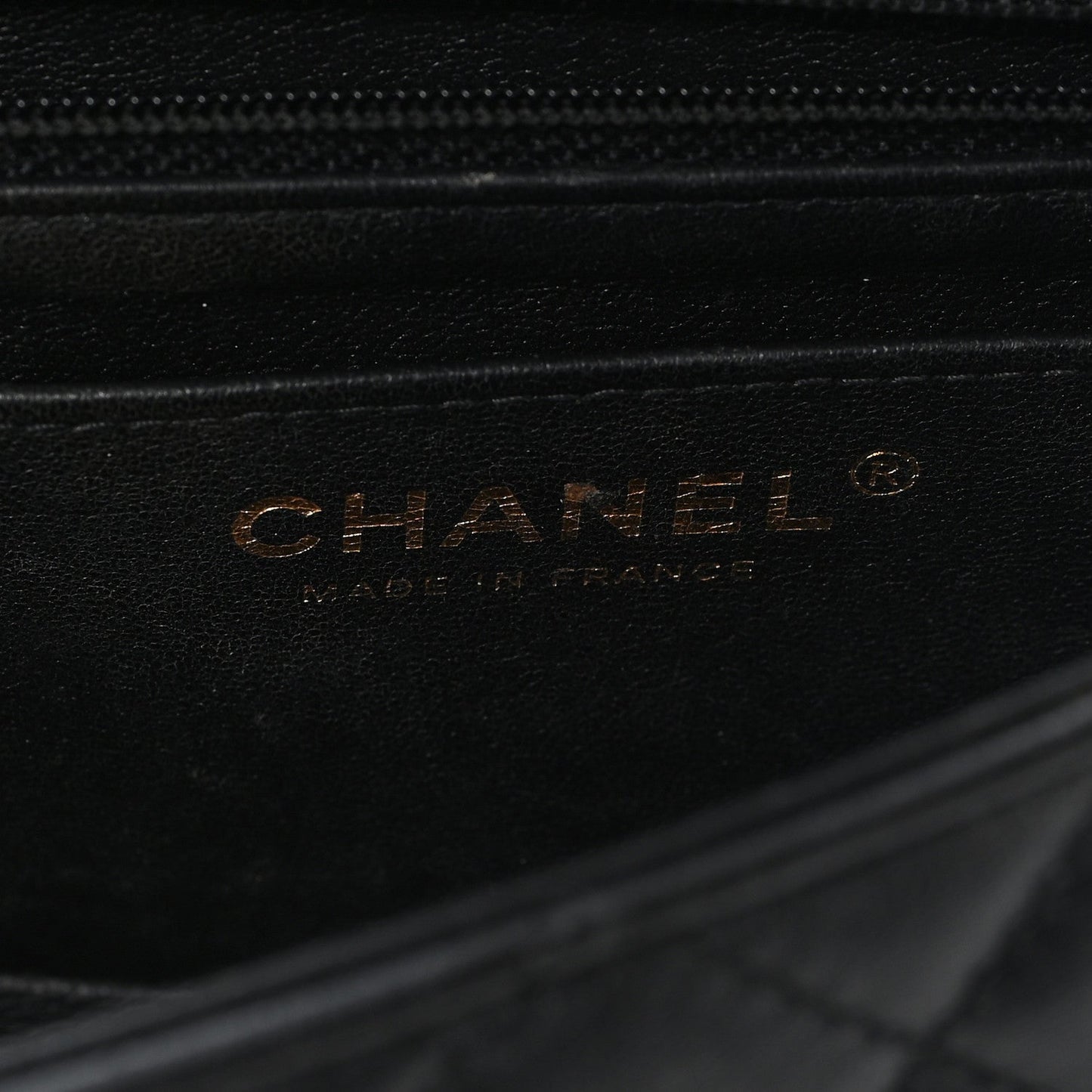 Lambskin Quilted Mini Rectangular Flap Black
