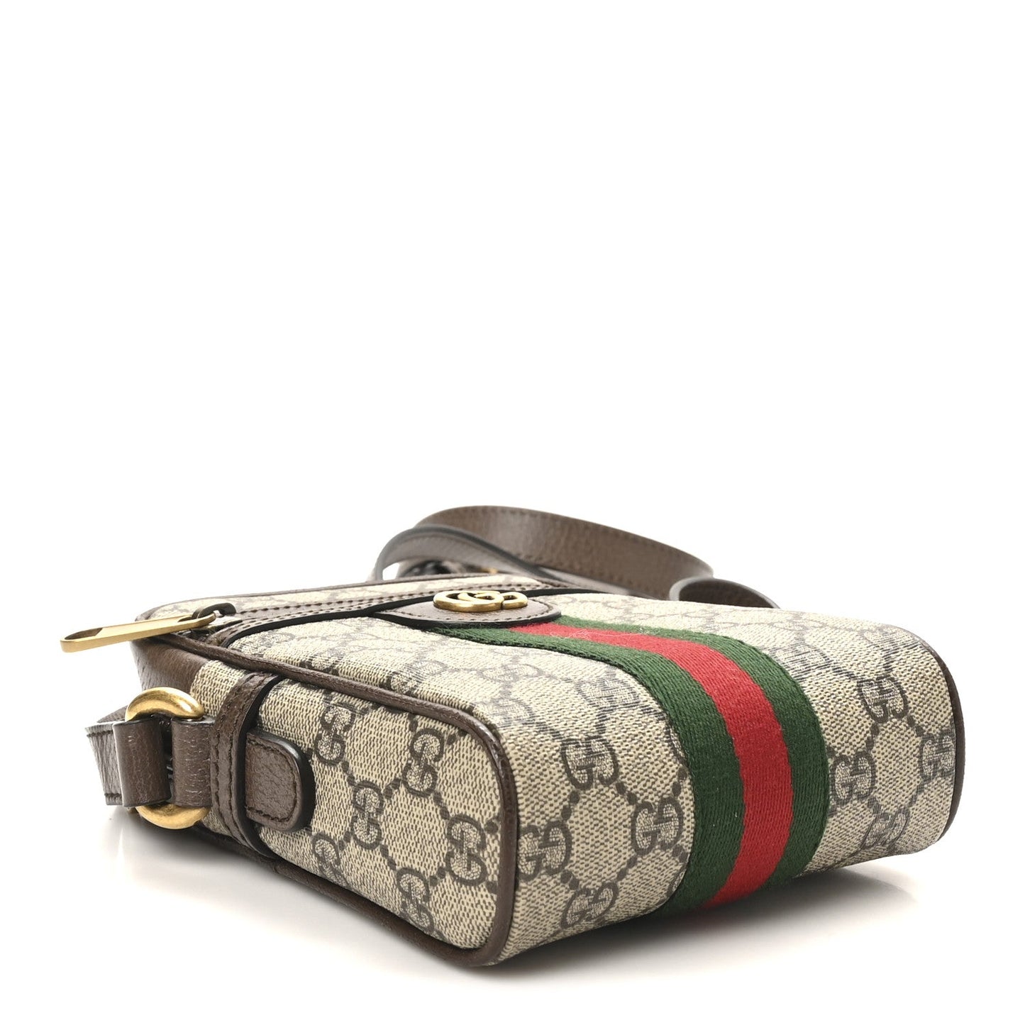 GG Supreme Monogram Web Mini Ophidia Messenger Brown