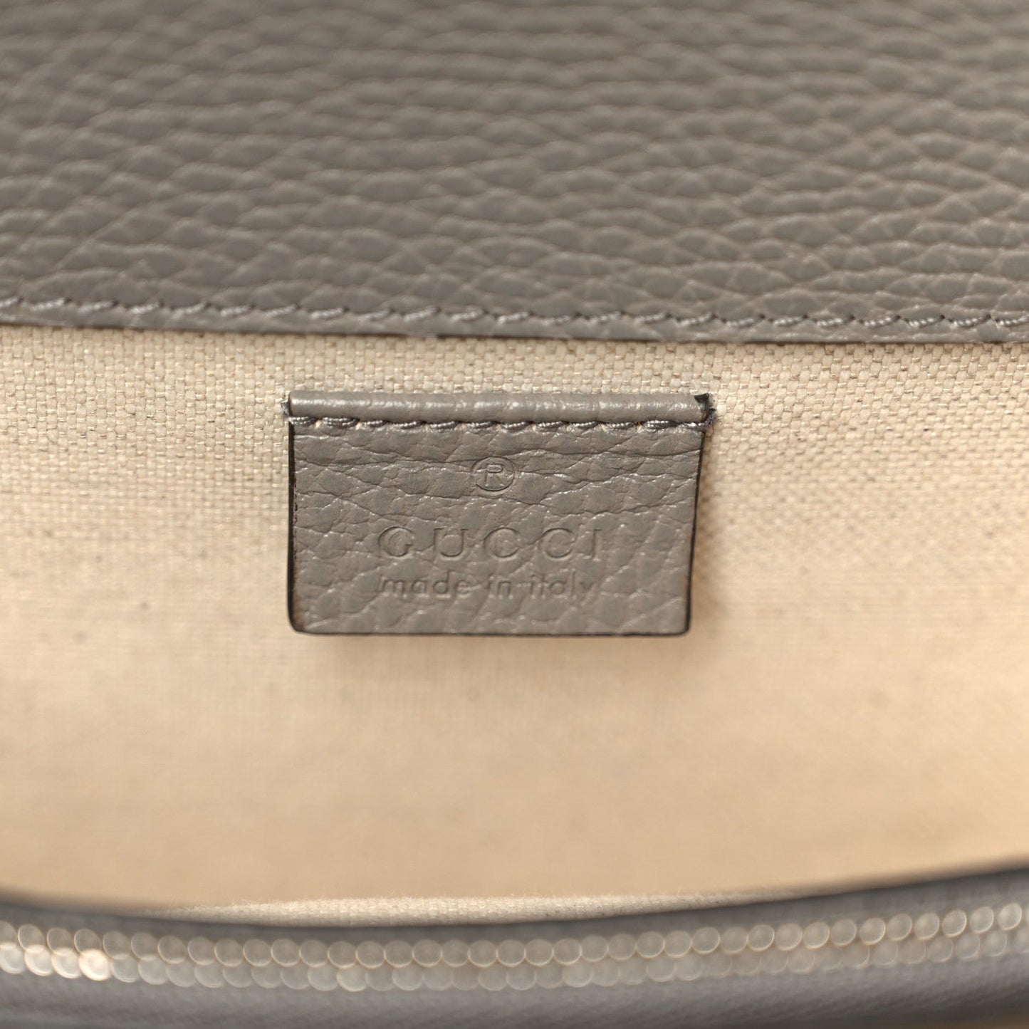 Pebbled Calfskin Small Dionysus Shoulder Bag Dusty Grey
