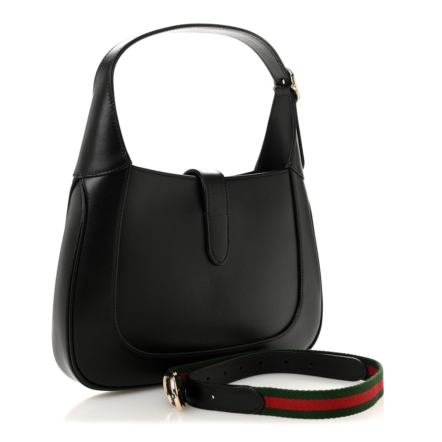 Calfskin Small Jackie Shoulder Bag Black