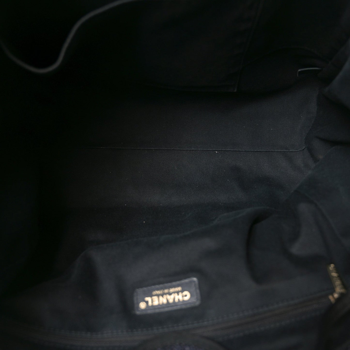 Woven Straw Raffia Large Deauville Tote Black