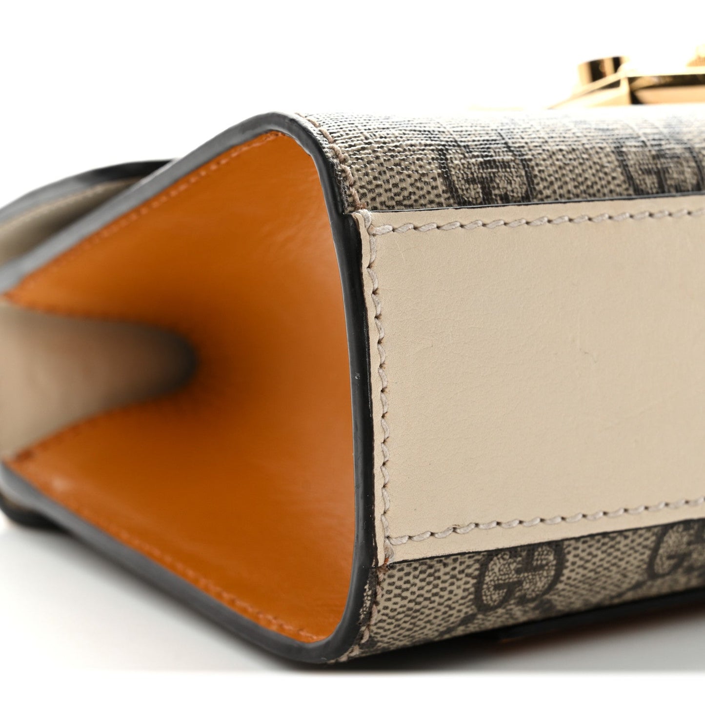 GG Supreme Monogram Calfskin Small Padlock Shoulder Bag Beige Mystic White Sun Oil