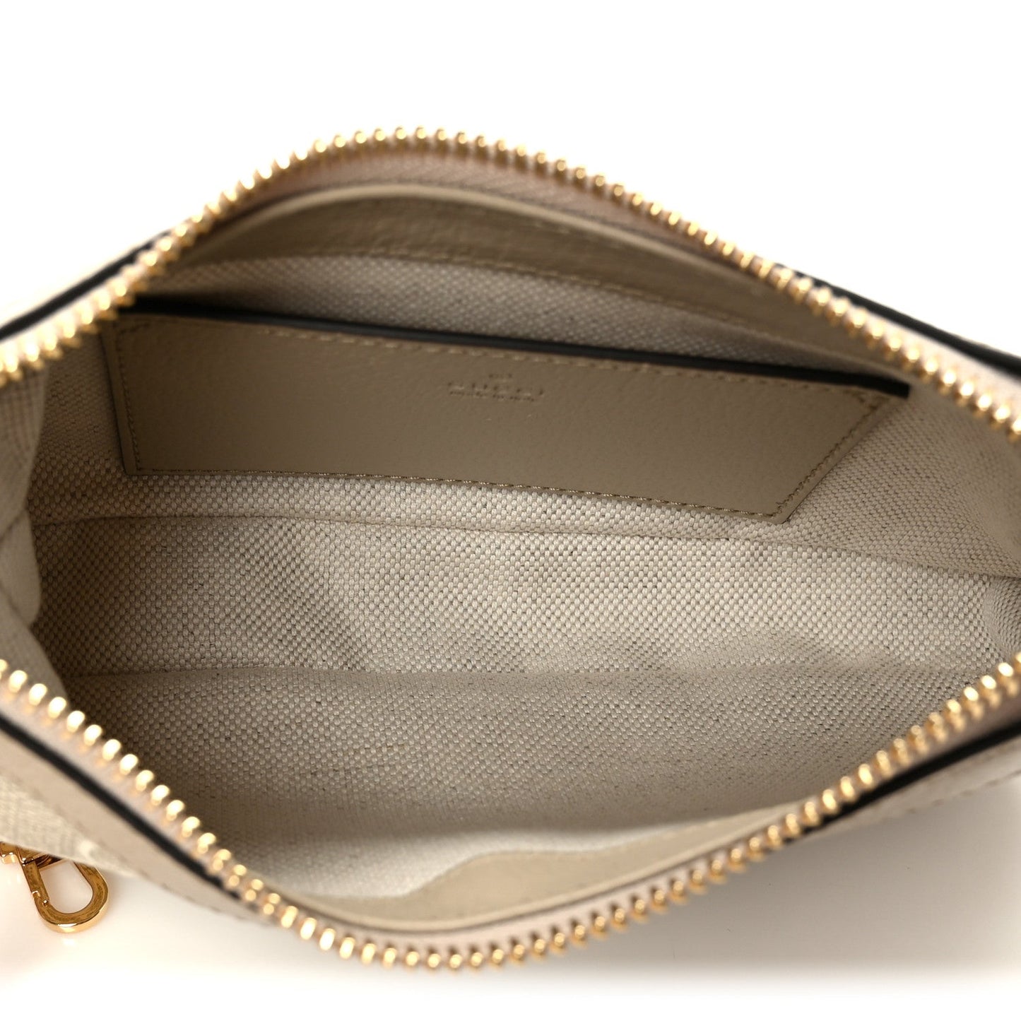 GG Supreme Monogram Textured Dollar Calfskin Web Mini Ophidia GG Handbag Beige Mystic White Oatmeal