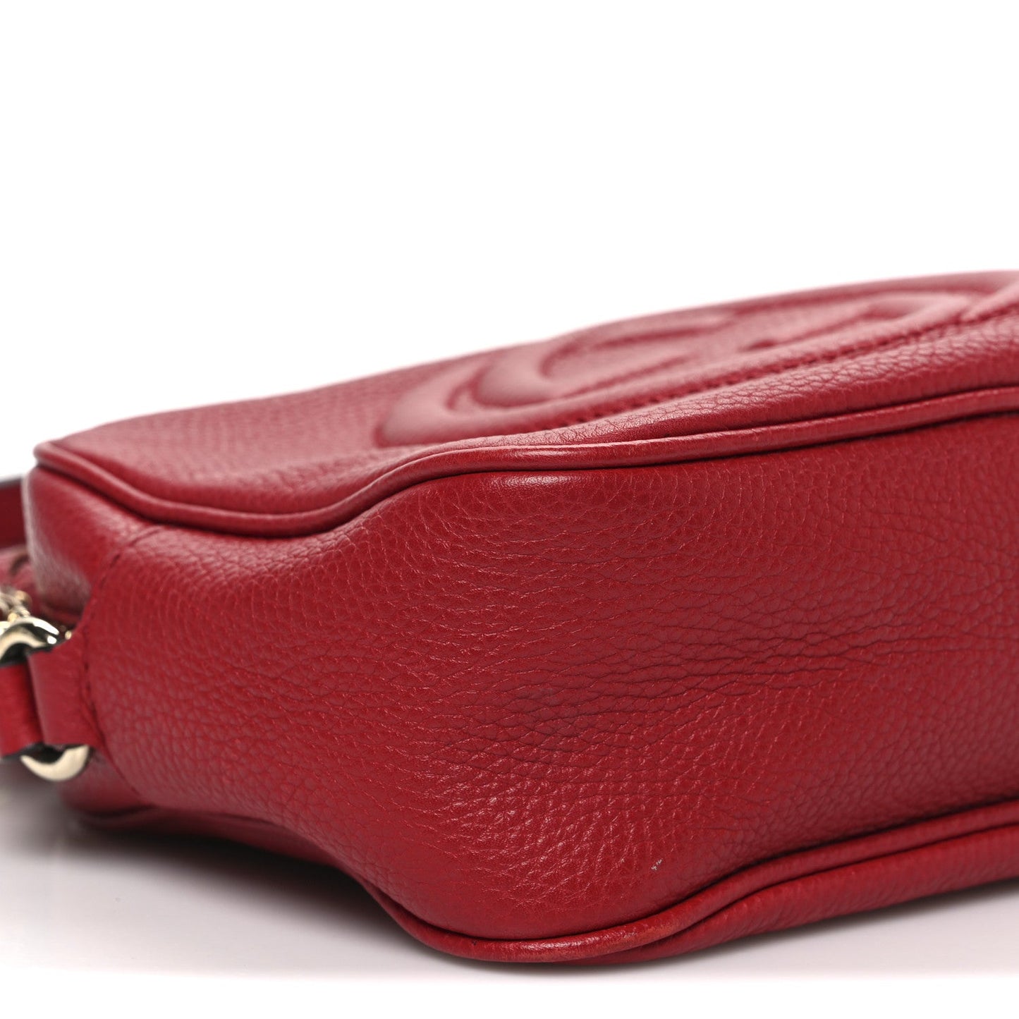 Pebbled Calfskin Small Soho Disco Bag Vibrant Red