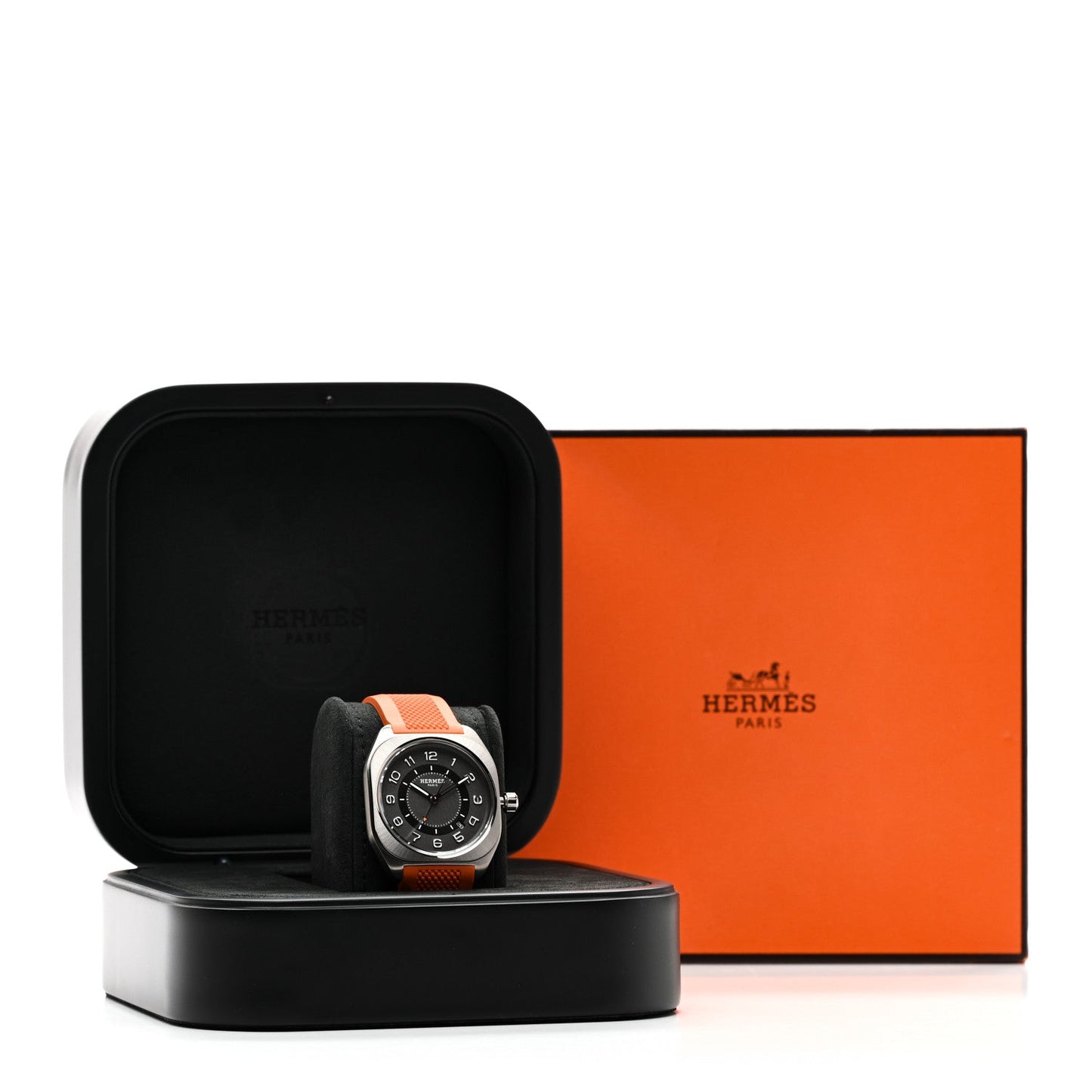 Titanium Rubber 39mm H08 Automatic Watch Orange