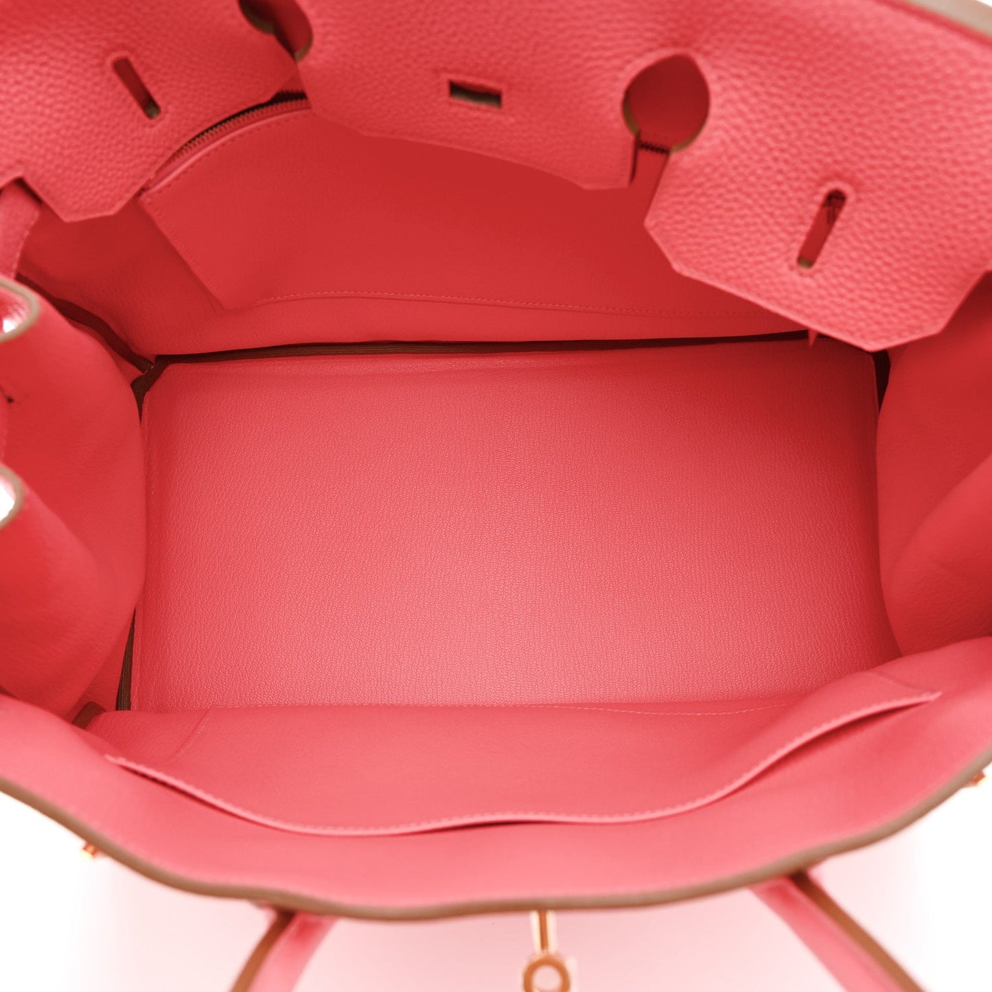 Togo Birkin 35 Rose Lipstick