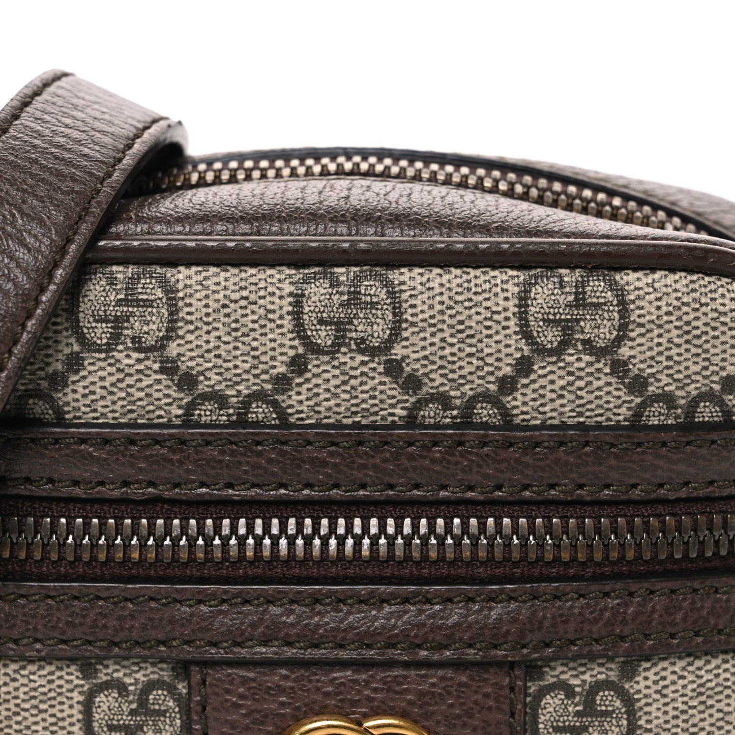 GG Supreme Monogram Web Mini Ophidia Messenger Brown