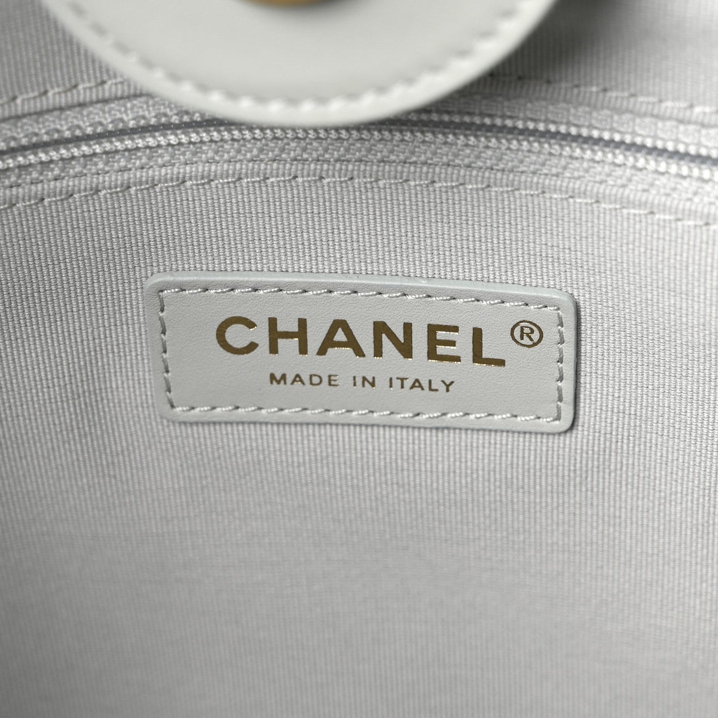 Calfskin Small Deauville Tote Light Grey