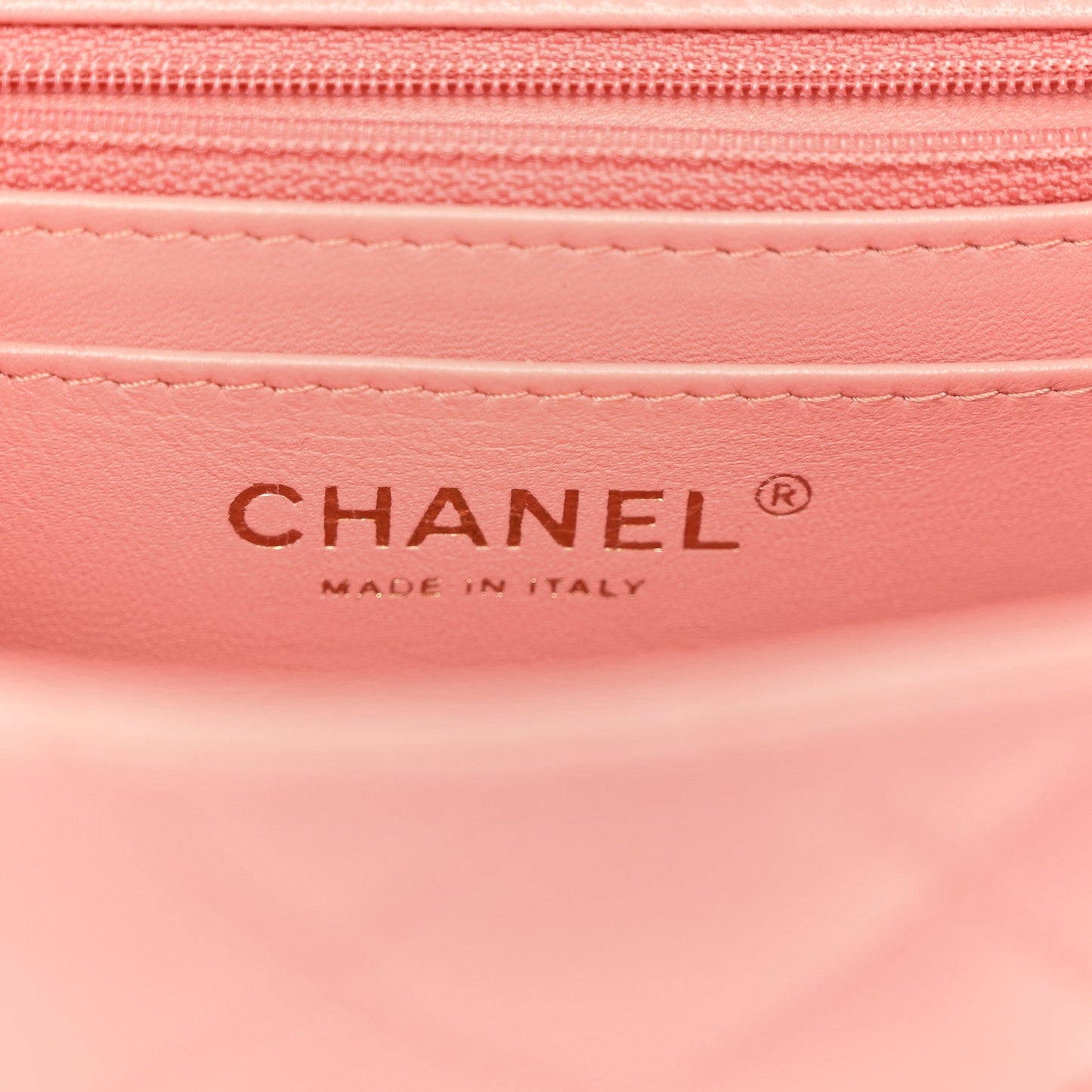 Lambskin Quilted Mini Square Flap Pink