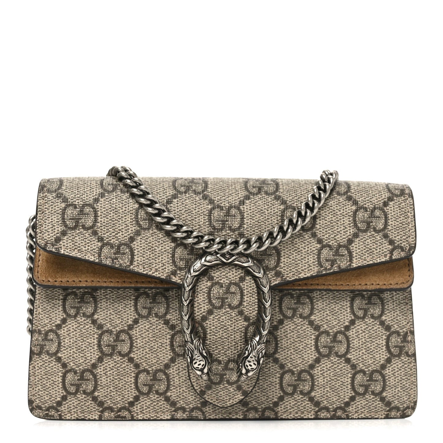 GG Supreme Monogram Super Mini Dionysus Shoulder Bag Taupe