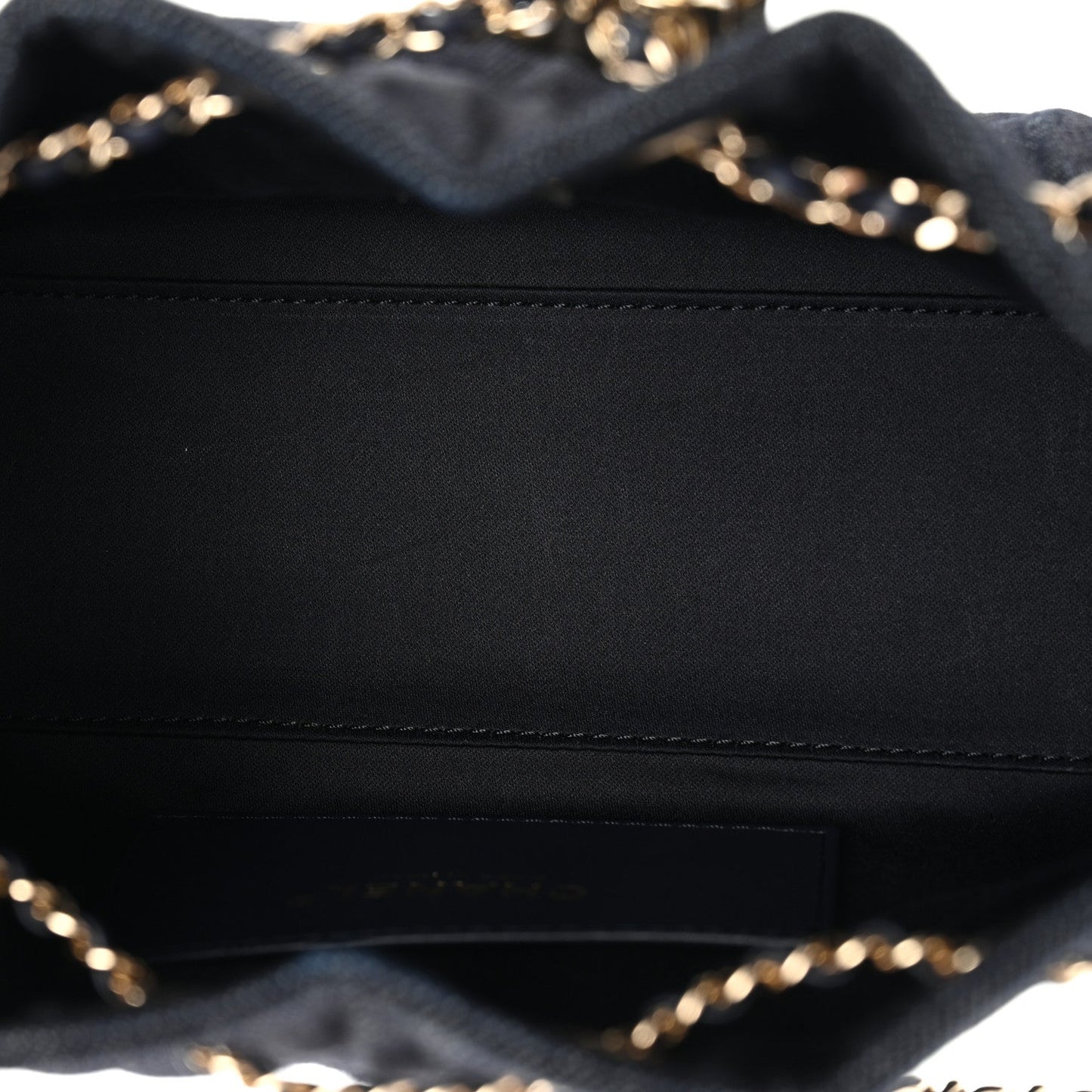 Denim Quilted Mini Chanel 25 Handbag Dark Blue