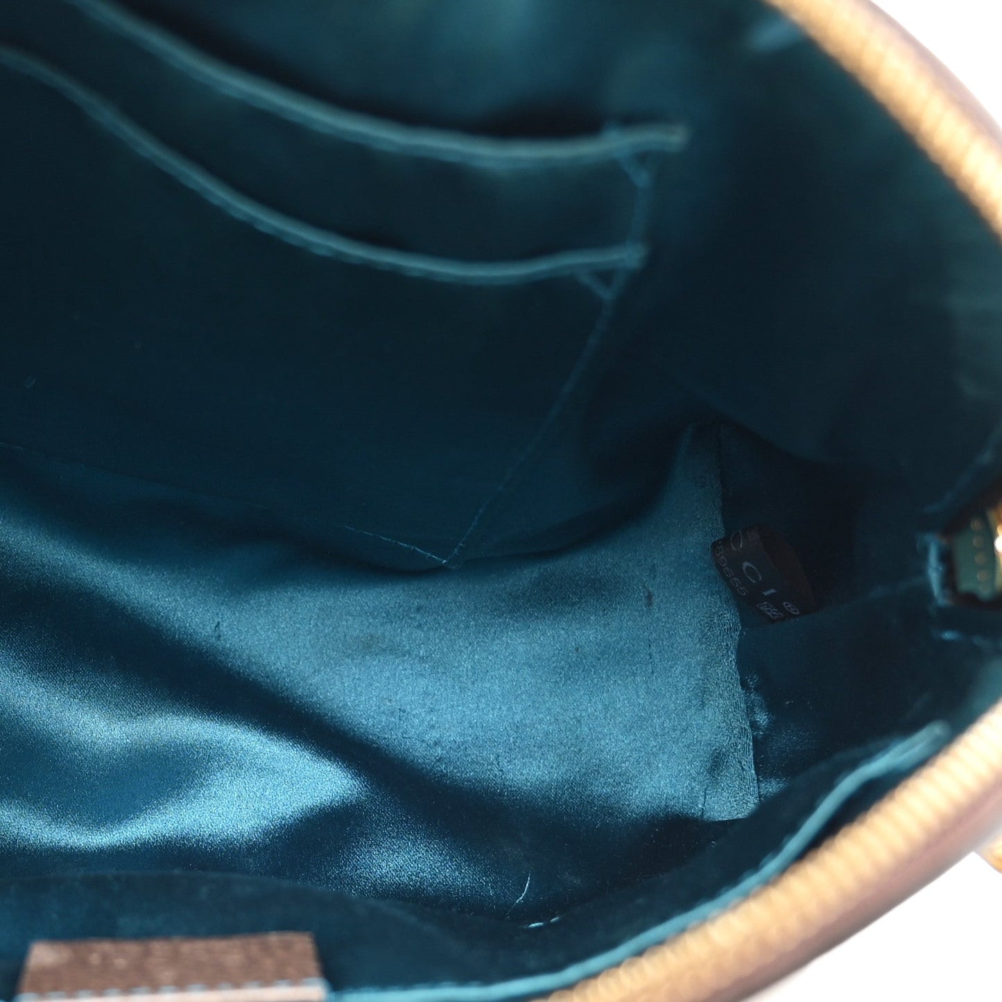 GG Supreme Monogram Textured Dollar Calfskin Web Small Ophidia Dome Shoulder Bag Beige Ebony New Acero