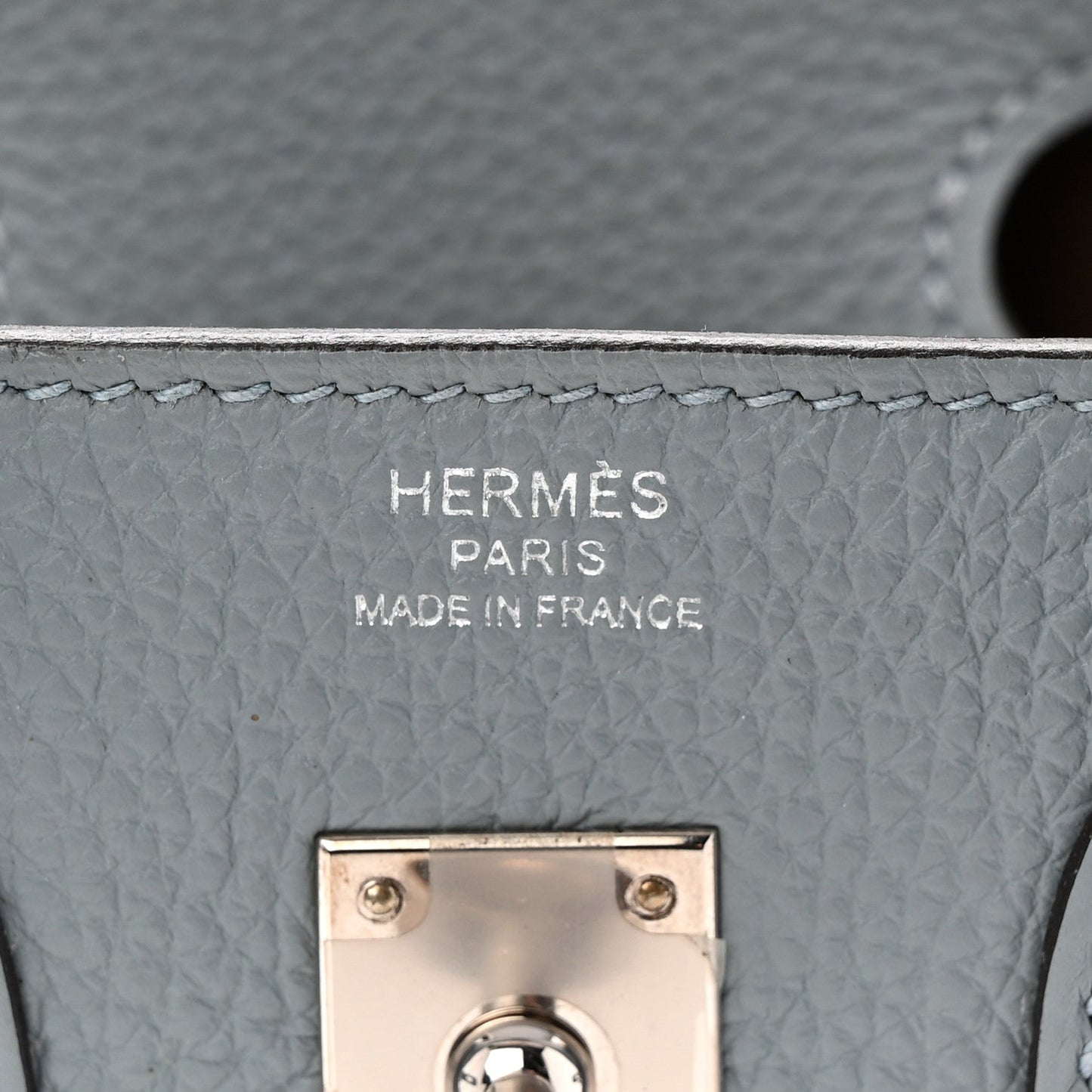 Togo Verso Birkin 25 Bleu Lin Chai