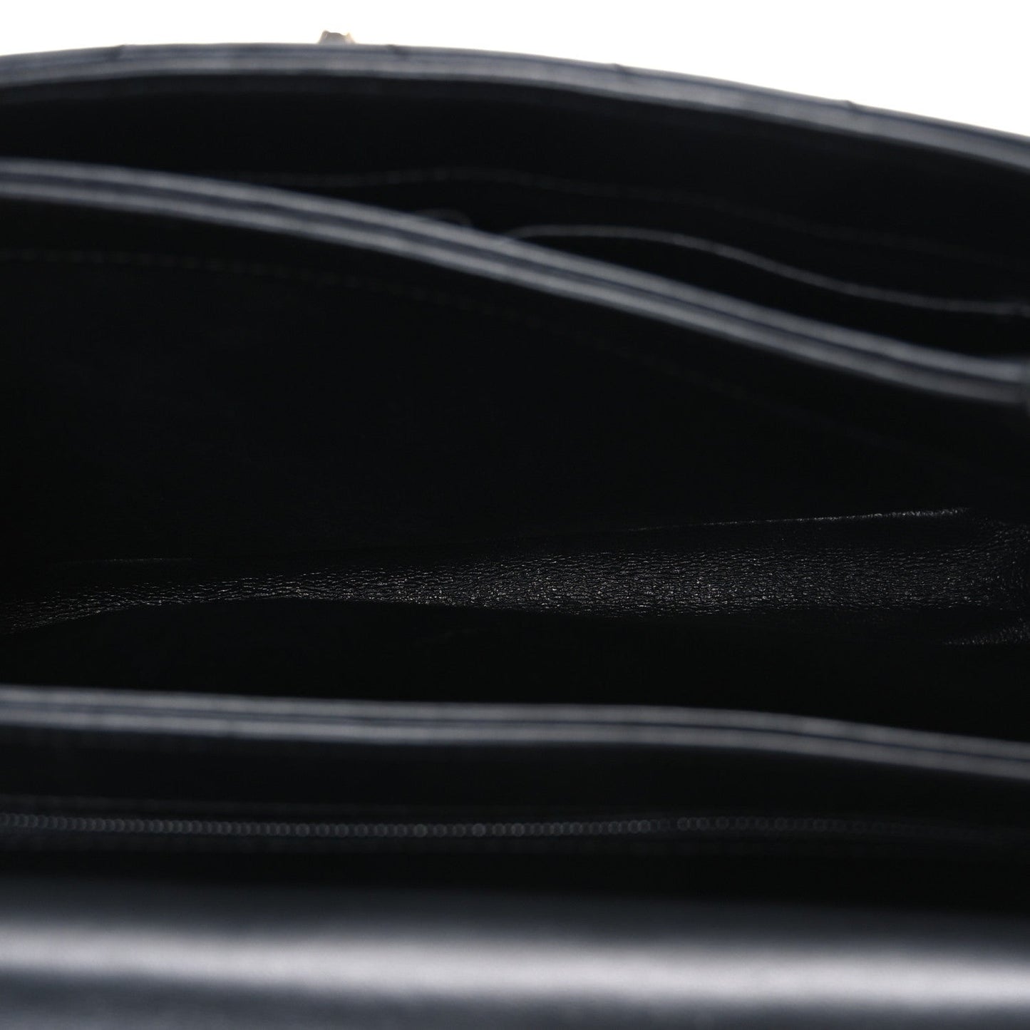 Lambskin Chevron Quilted Small Trendy CC Flap Dual Handle Bag Black