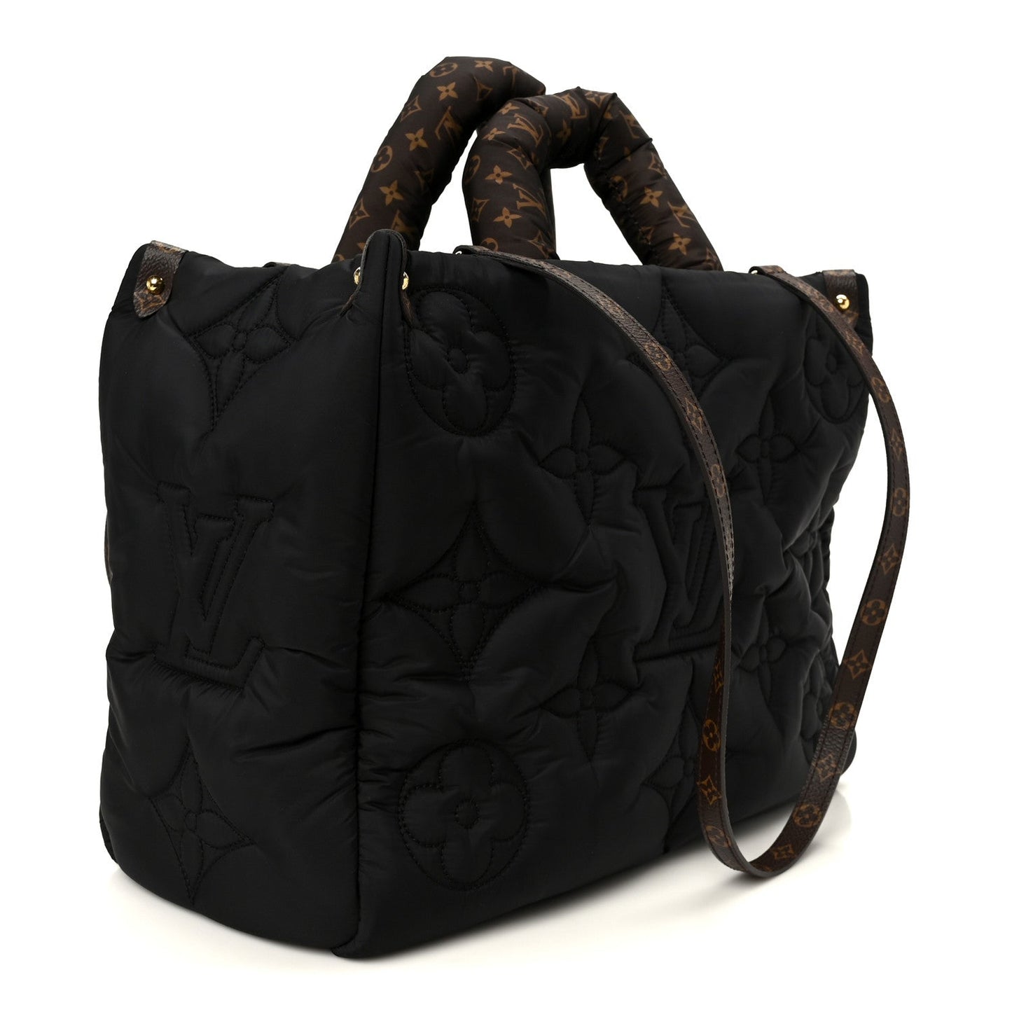 Econyl Monogram Pillow Giant Onthego MM  Black