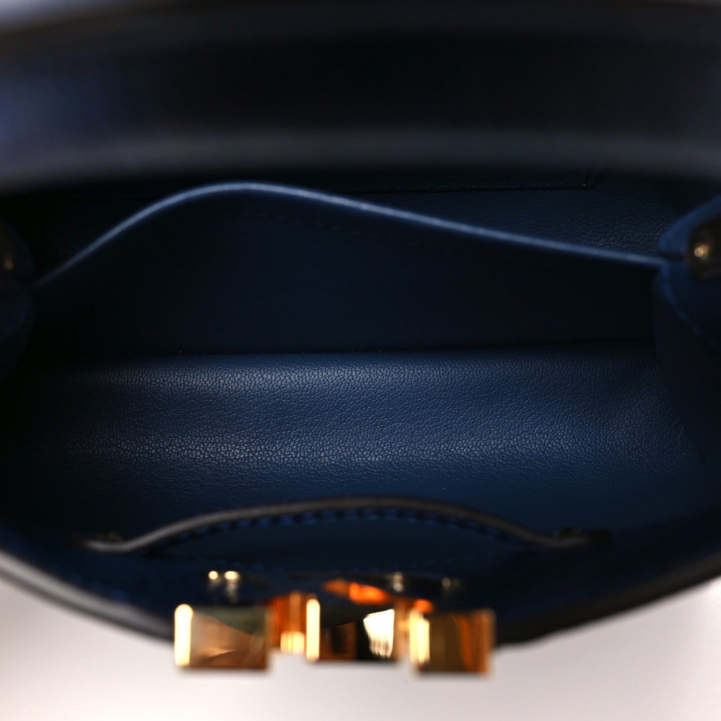 Ostrich Capucines Mini Indigo