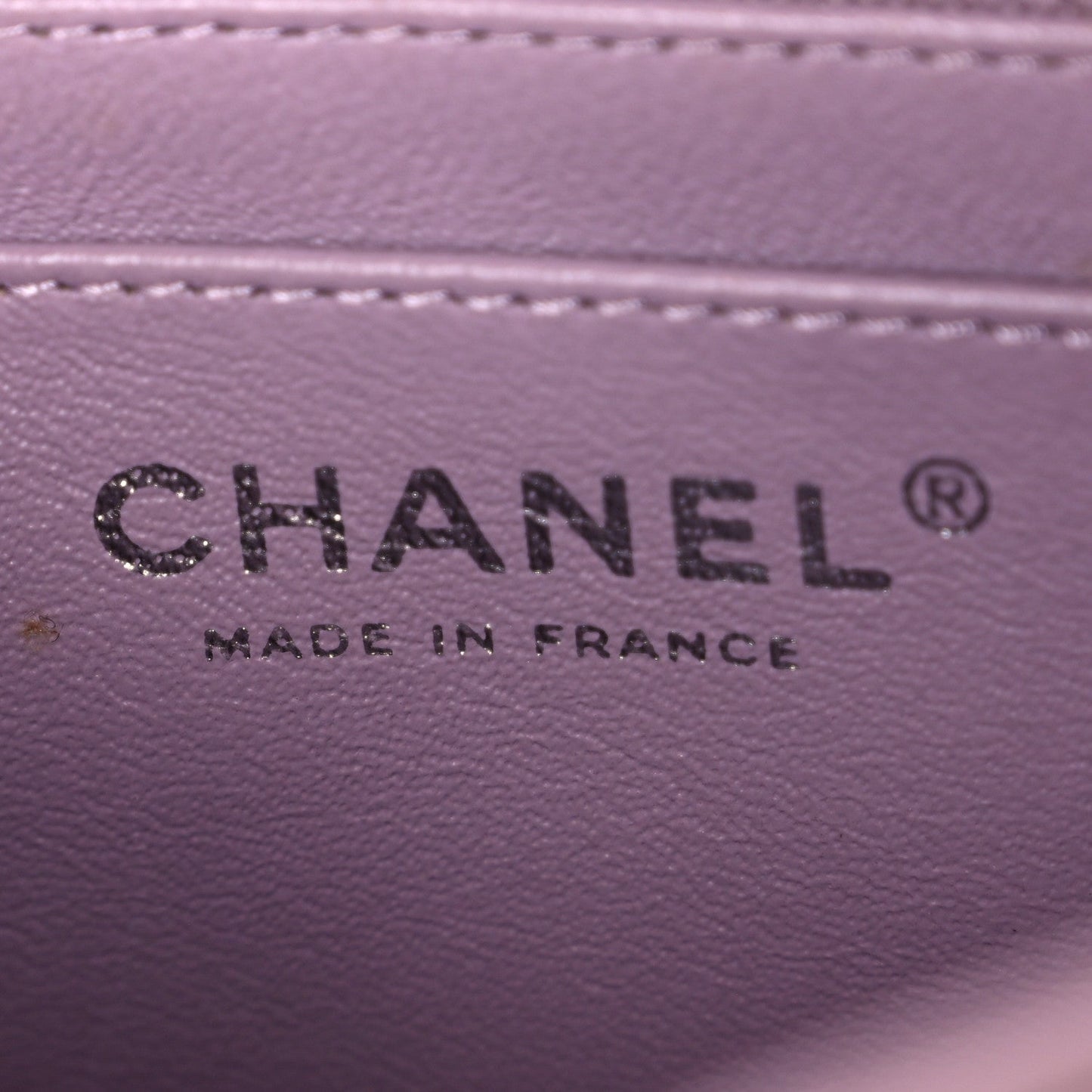 Lambskin Quilted Mini Square Flap Purple