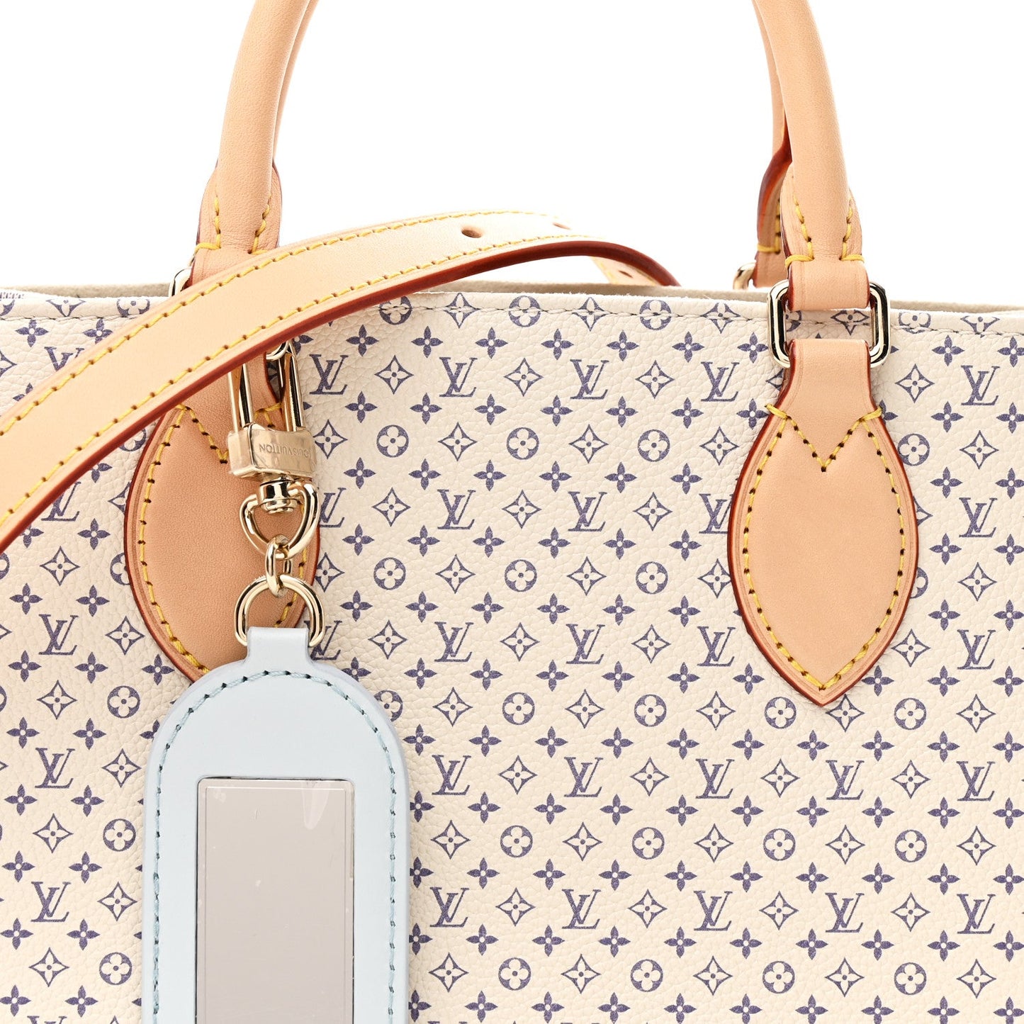 Monogram Damier Calfskin Romance Onthego PM Azure Blue Sand