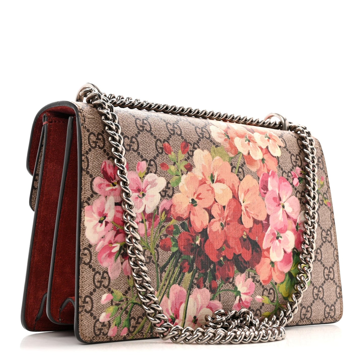 GG Supreme Monogram Blooms Small Dionysus Shoulder Bag Beige Multicolor Dry Rose