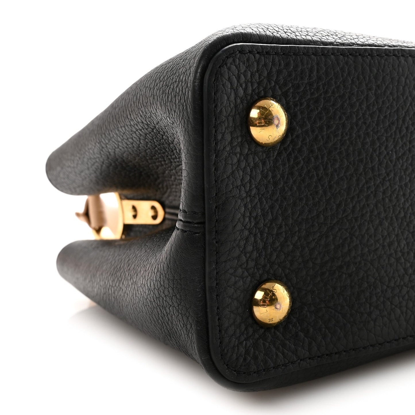Taurillon Capucines MM Black Beige Red