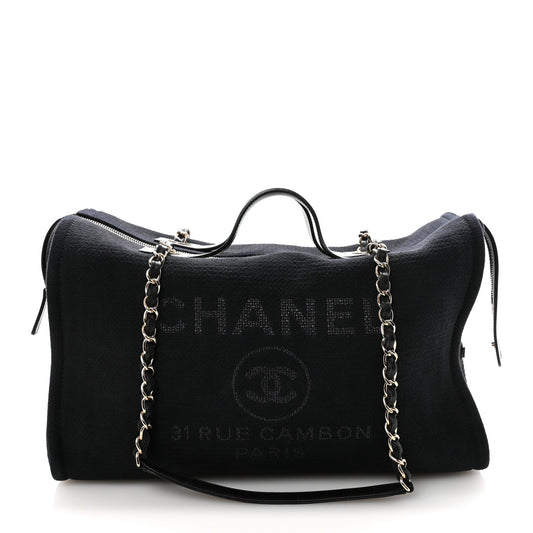 Mixed Fibers Large Deauville Bowling Bag  Black