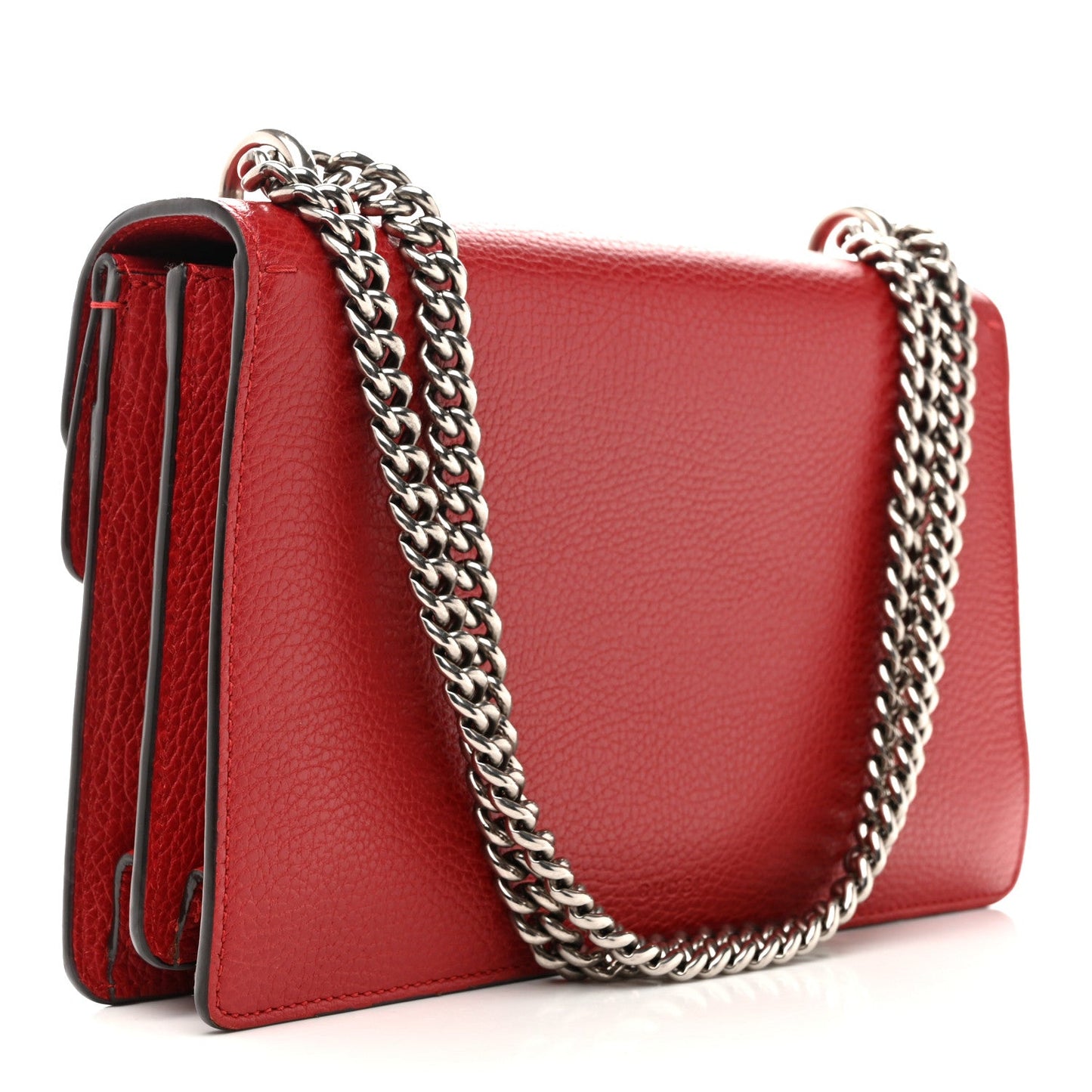 Dollar Calfskin Swarovski Crystal Small Dionysus Shoulder Bag Hibiscus Red