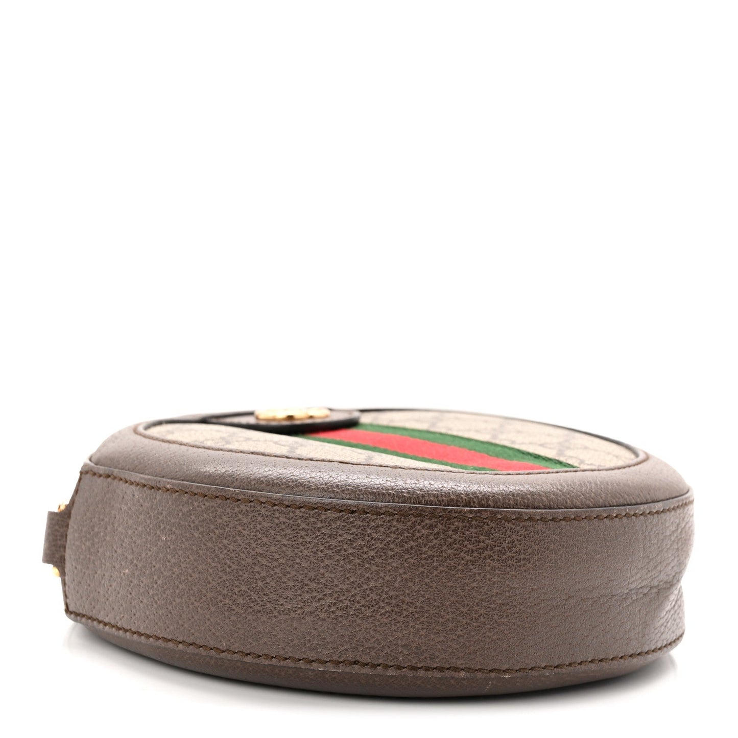 GG Supreme Monogram Web Mini Ophidia Round Shoulder Bag Brown