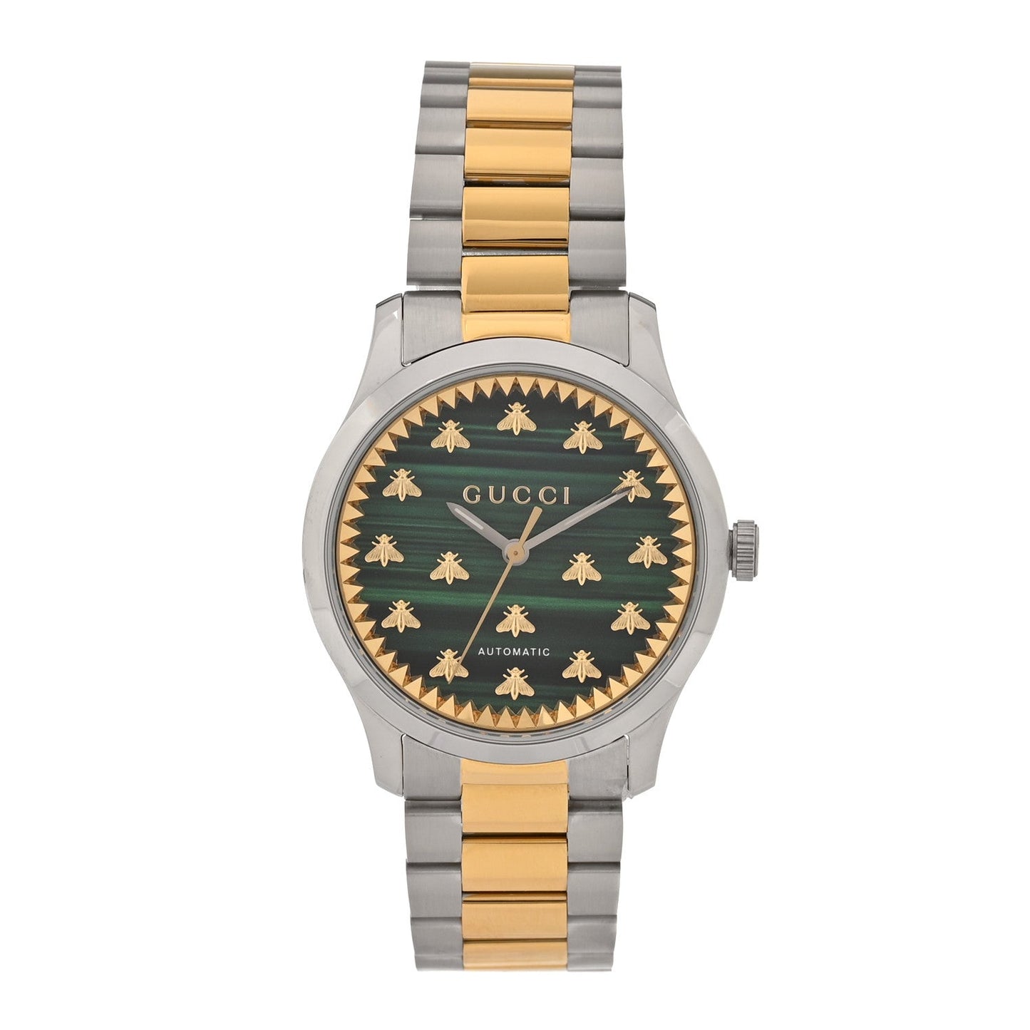 Stainless Steel Malachite 38mm G-Timeless Two Tone Bee Automatic Watch