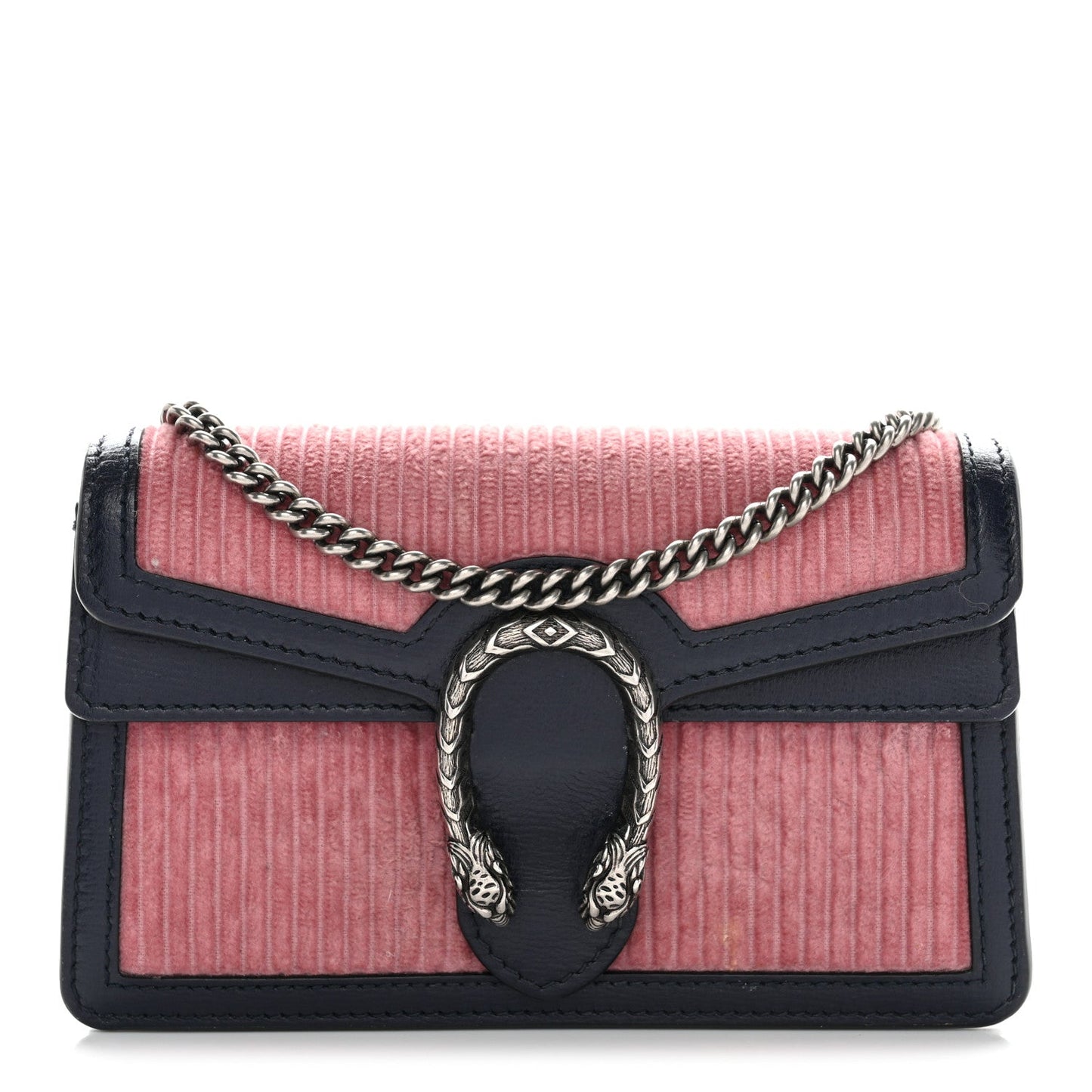Lanzo Stretch Cord Azalea Calfskin Super Mini Dionysus Shoulder Bag Pink Blue