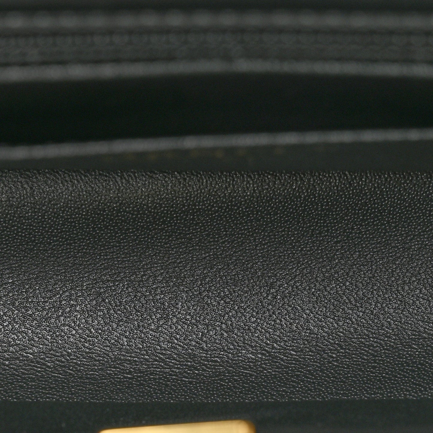 Lambskin Quilted Mini Rectangular Flap Black
