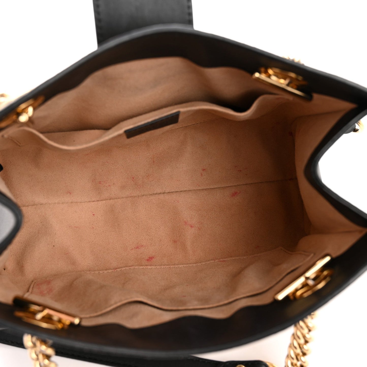 GG Supreme Monogram Bees Small Padlock Tote Beige Oro Black