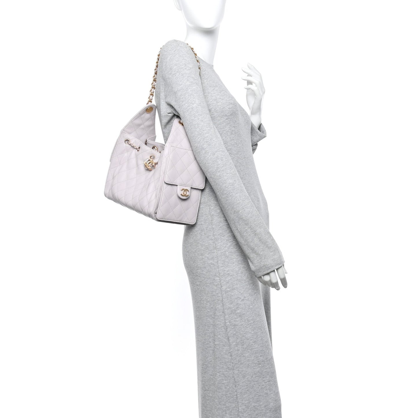 Caviar Quilted Small Chanel 25 Handbag Lilas Lilac