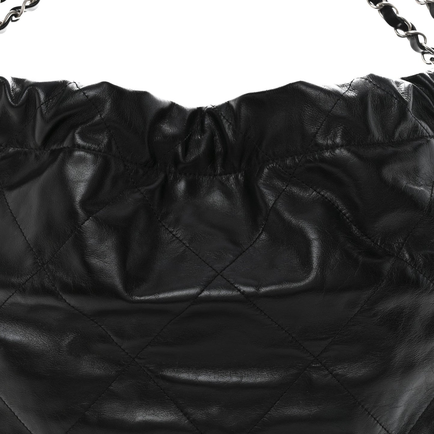 Shiny Calfskin Quilted Chanel 22 Black