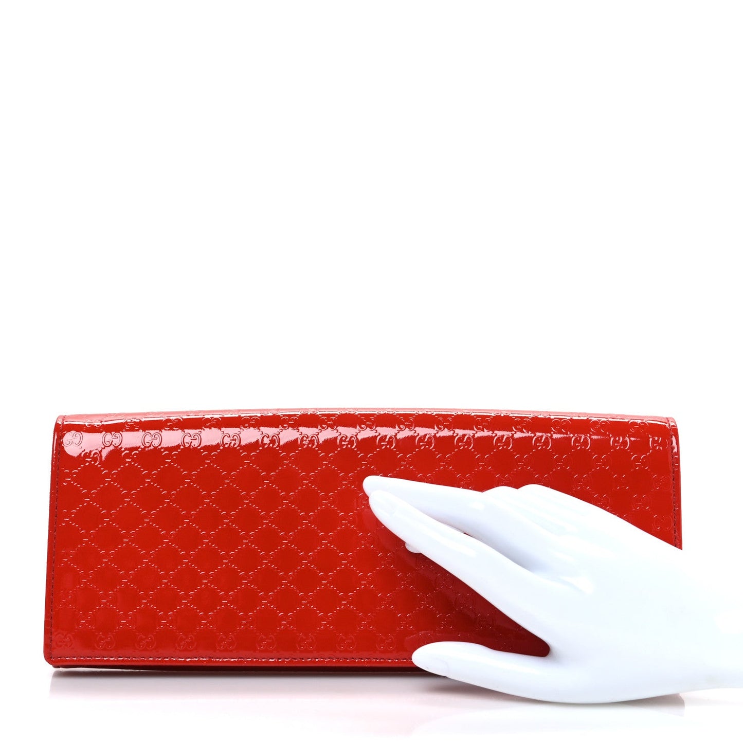 Patent Microguccissima Small Broadway Clutch Red