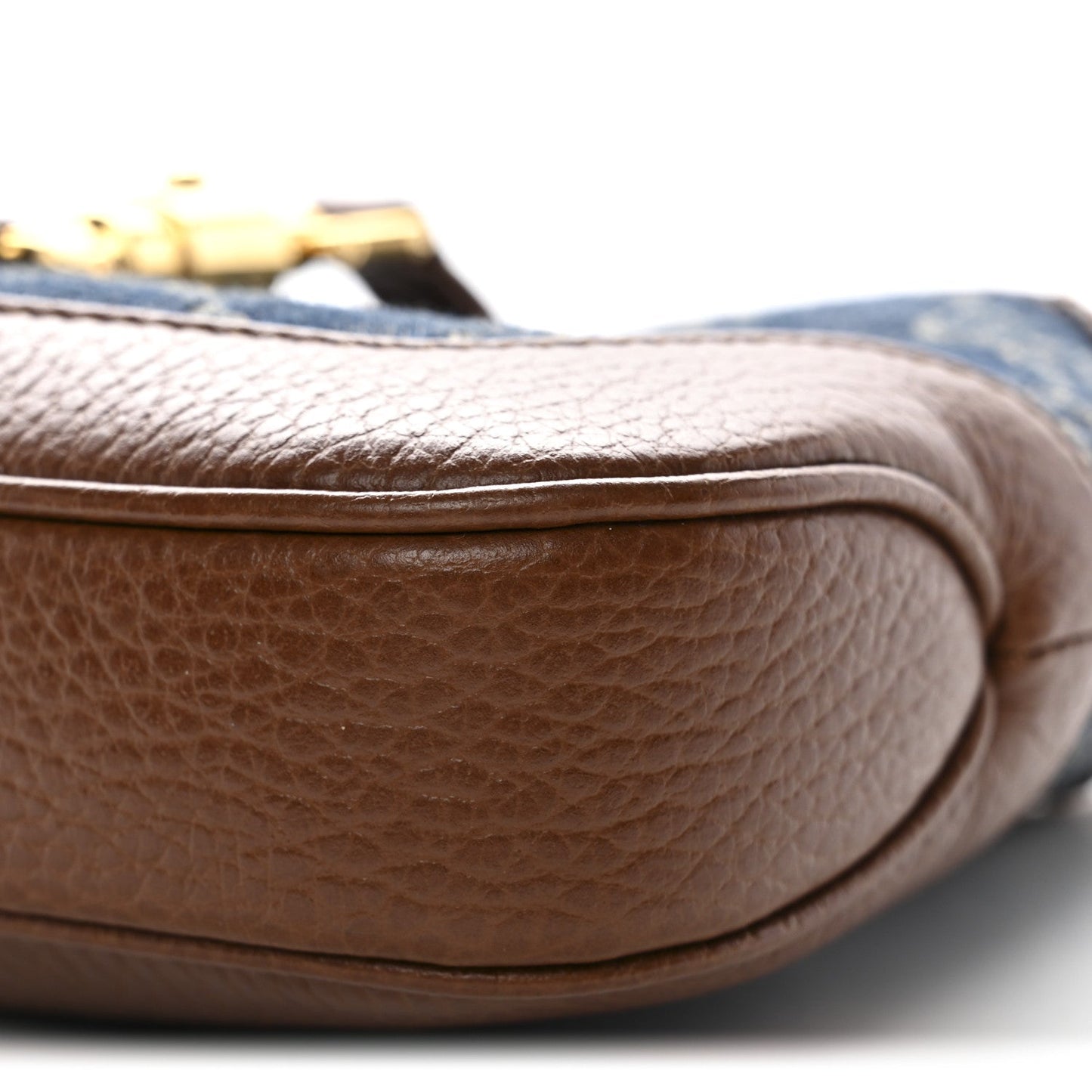 New Denim GG Monogram Calfskin Mini Jackie 1961 Hobo Blue Tea Cuir