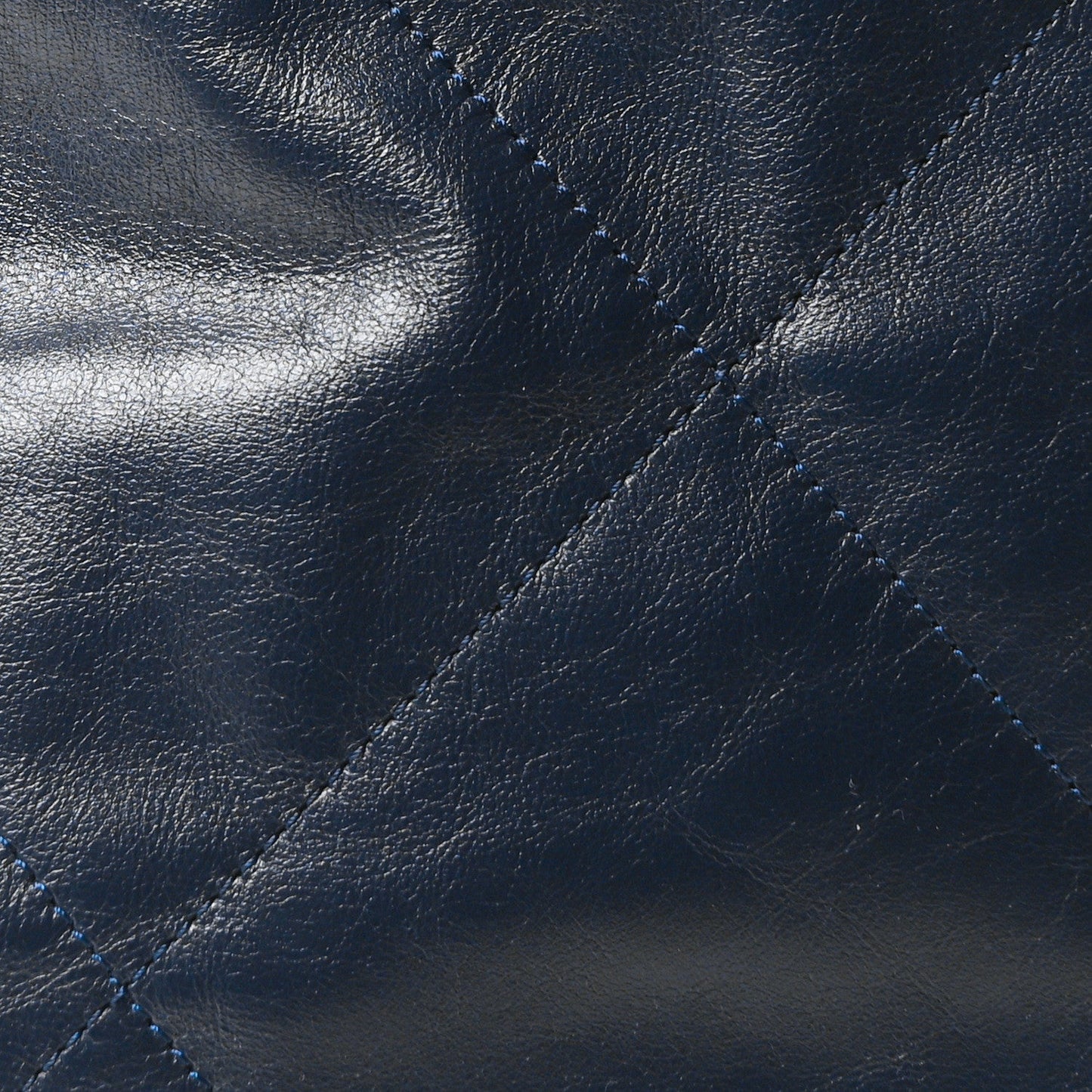 Shiny Calfskin Quilted Chanel 22 Backpack Dark Blue