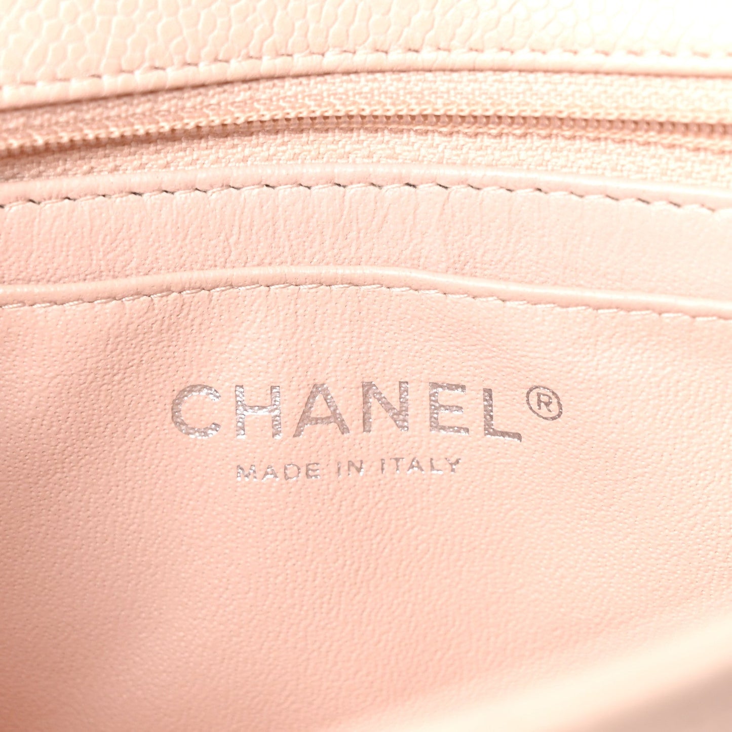 Caviar Quilted Mini Rectangular Flap Light Pink