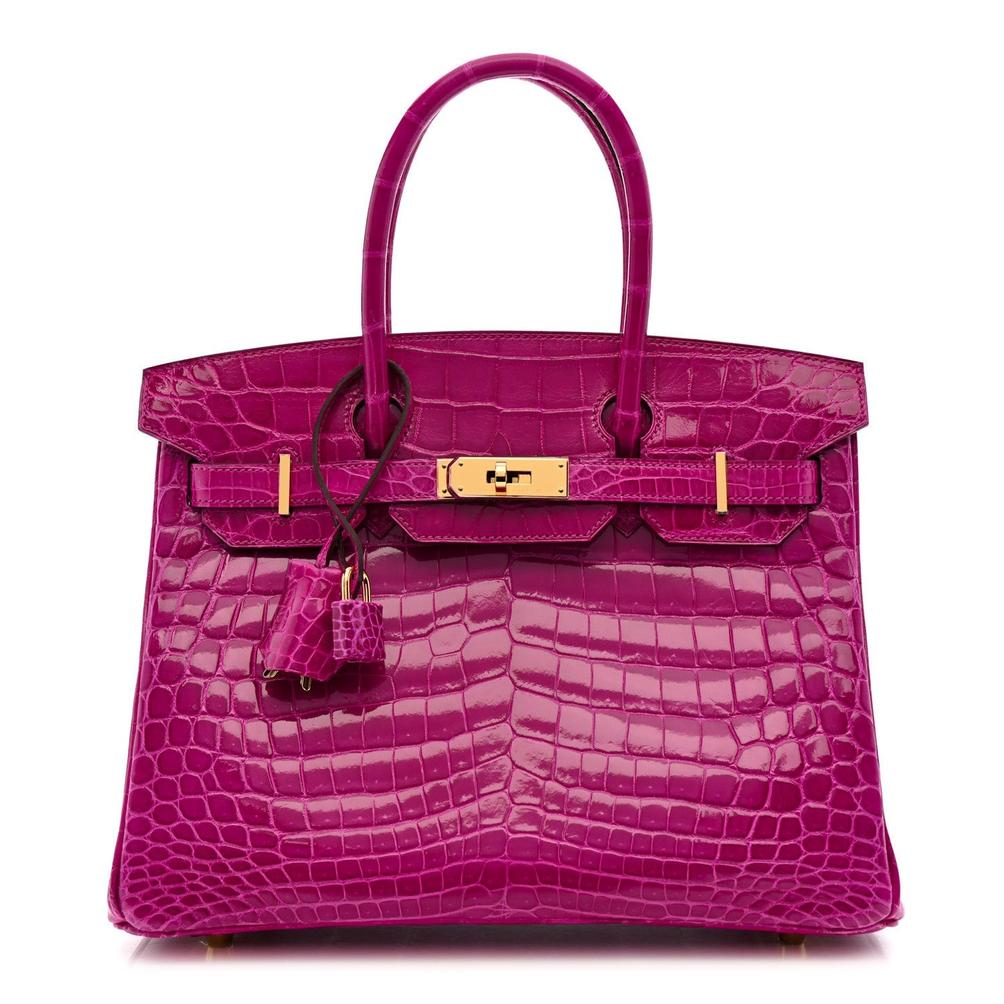 Shiny Niloticus Crocodile Birkin 30 Rose Scheherazade