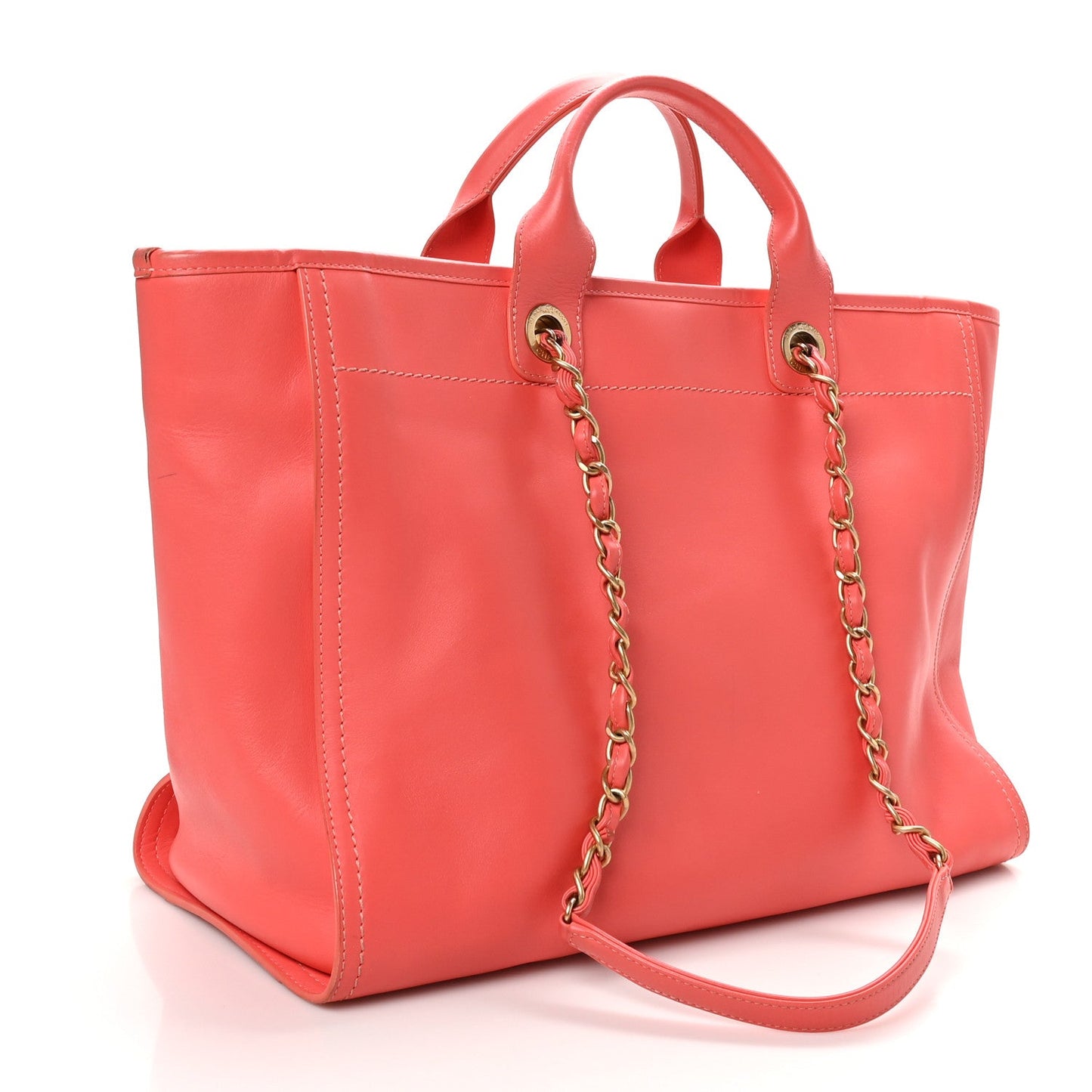 Calfskin Medium Deauville Tote Pink