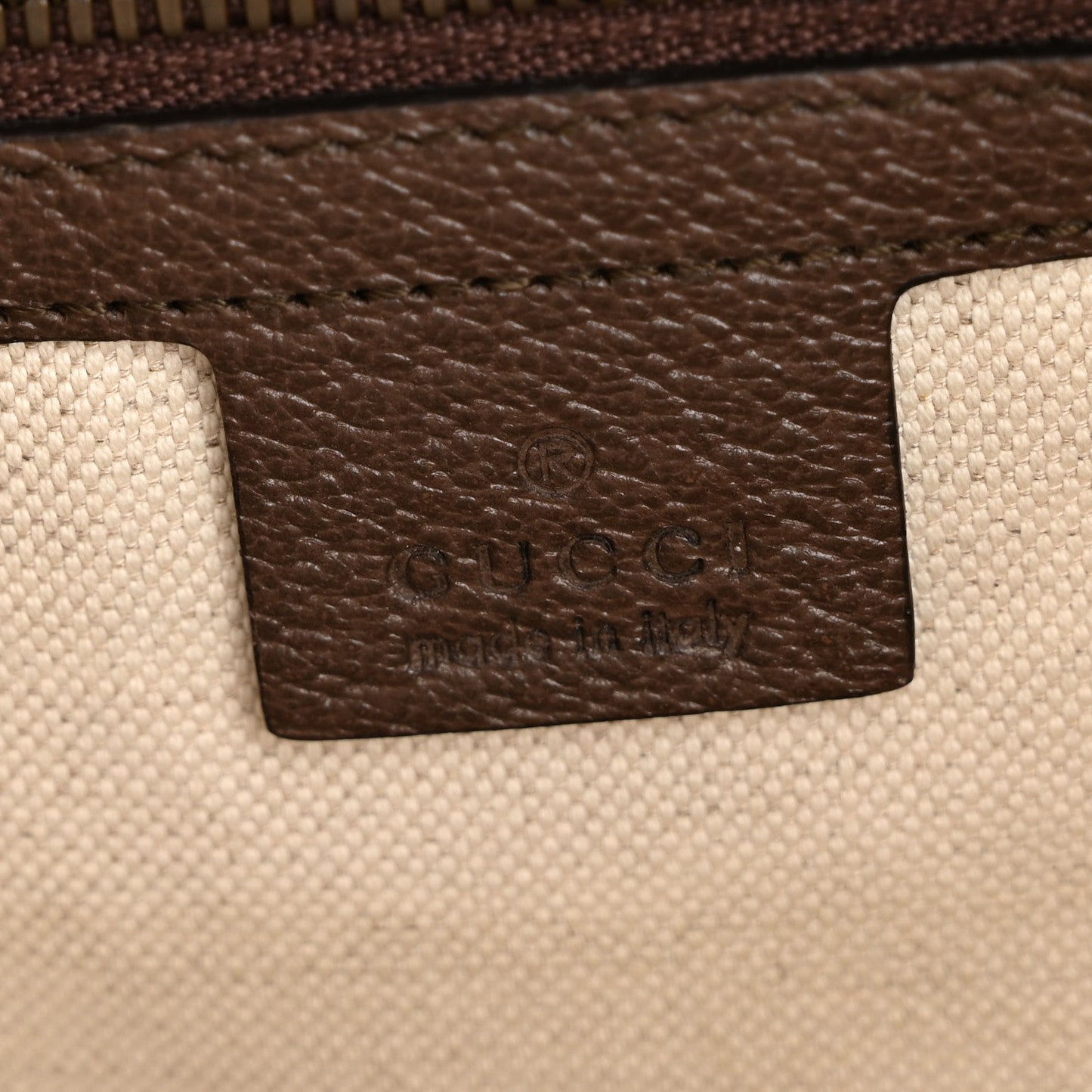 GG Supreme Monogram Web Small Ophidia Half Moon Hobo Brown