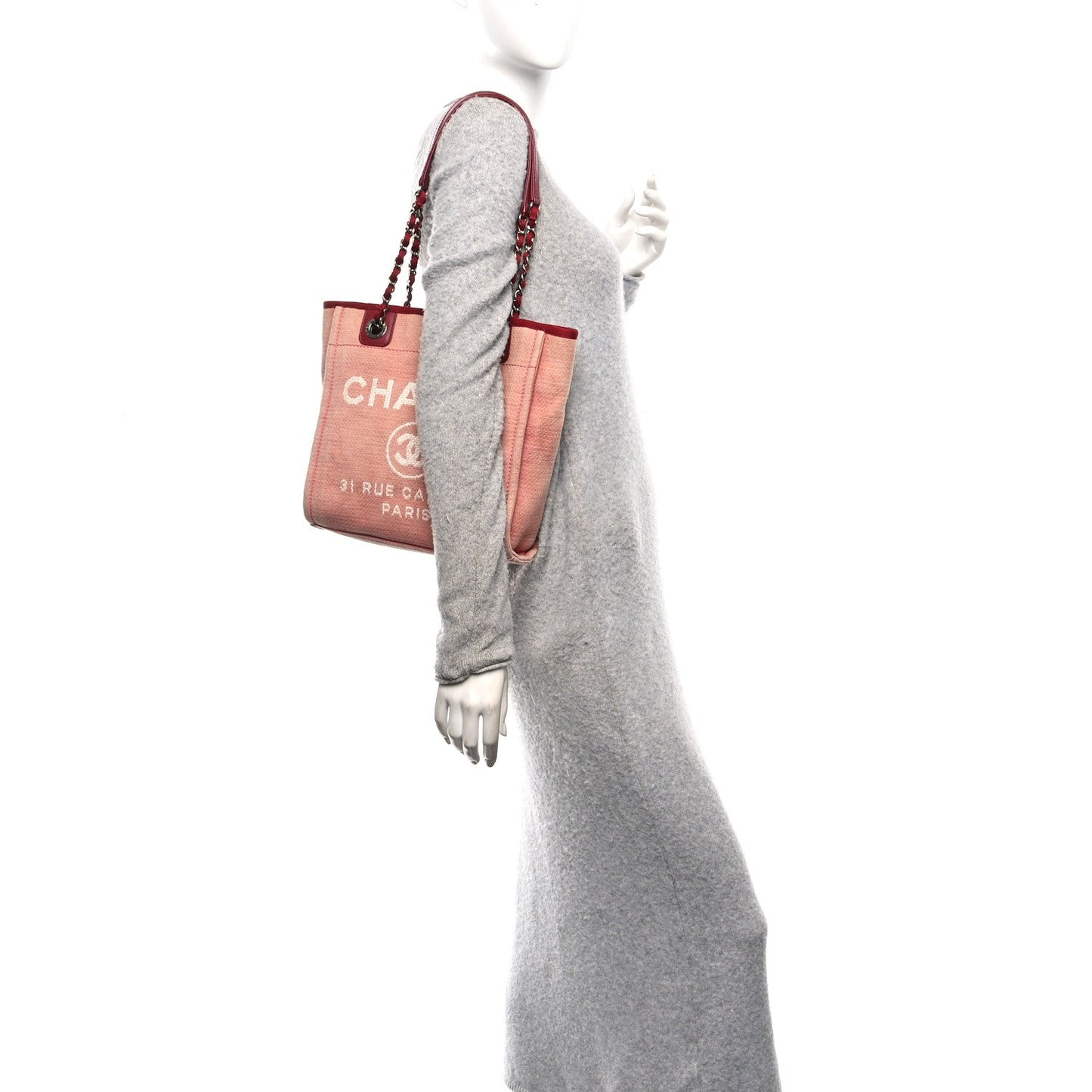Canvas Mini Deauville Tote Red