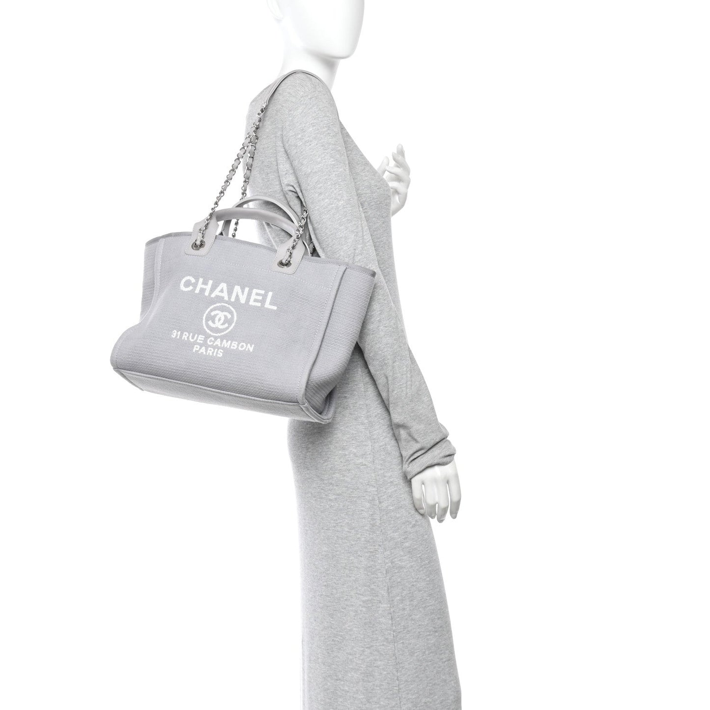 Mixed Fibers Small Deauville Tote Grey