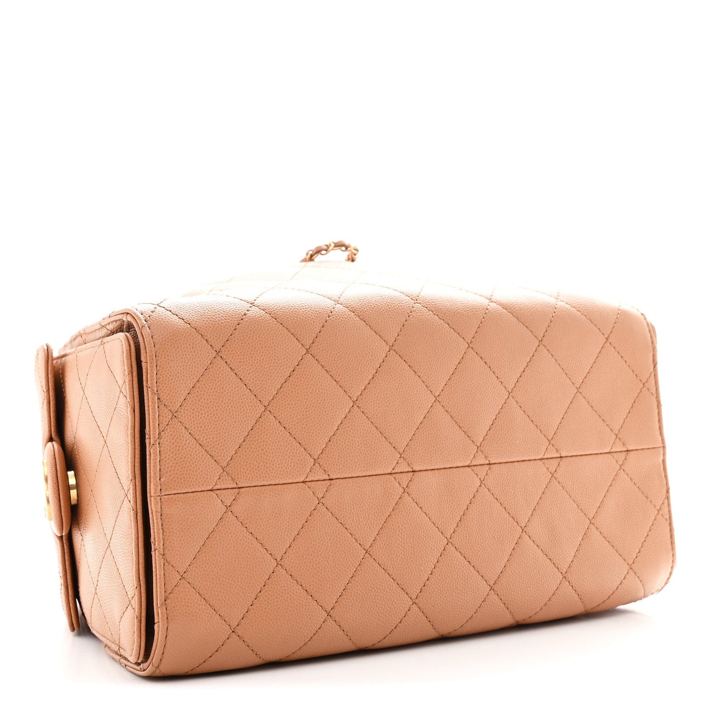 Caviar Quilted Small Chanel 25 Handbag Brown