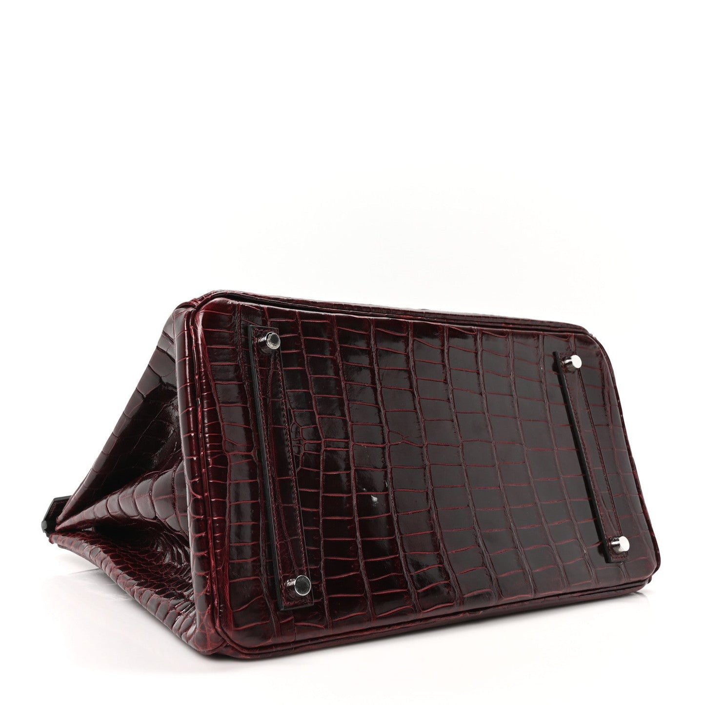 Shiny Porosus Crocodile Birkin 35 Bourgogne