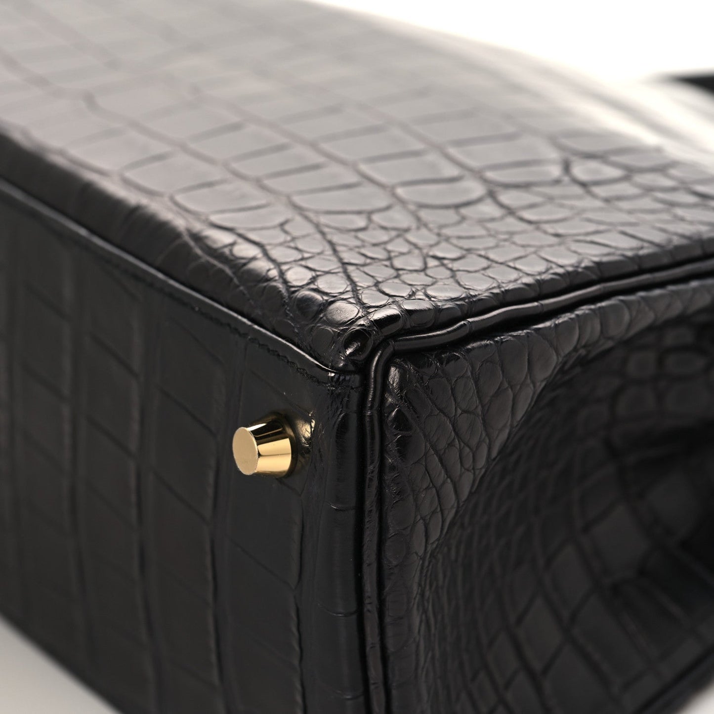 Matte Alligator Kelly Retourne 28 Black