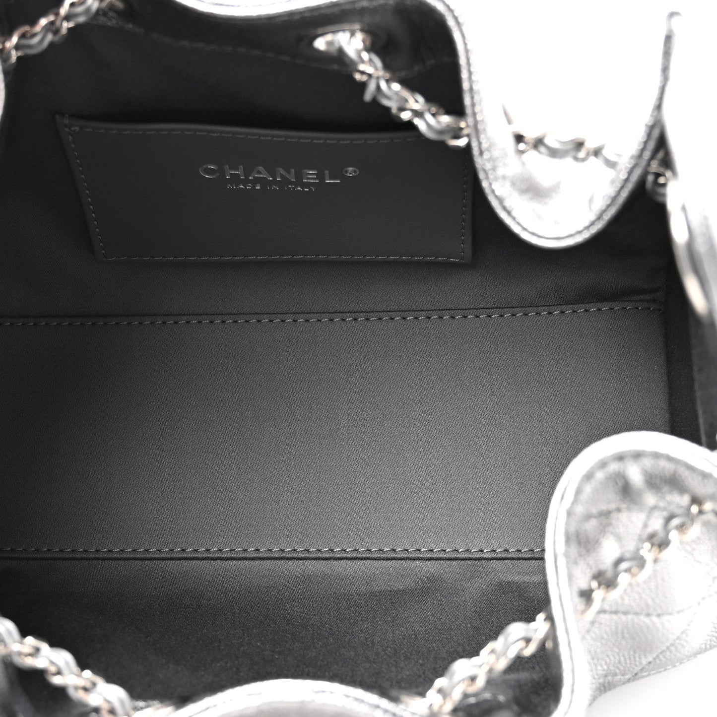 Metallic Caviar Quilted Mini Chanel 25 Handbag Anthracite