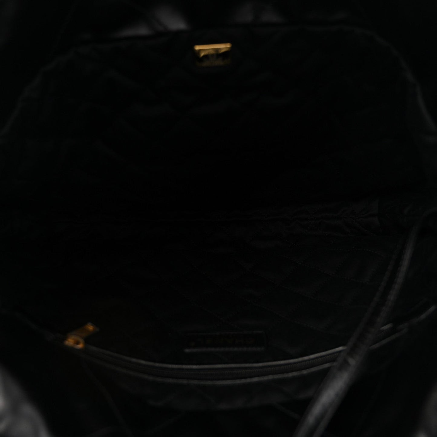 Shiny Calfskin Quilted Small Chanel 22 Black
