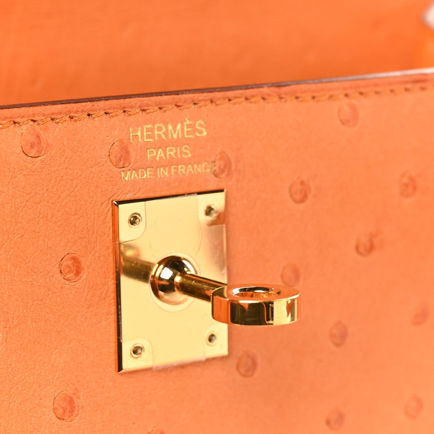 Ostrich Kelly Sellier 25 Abricot