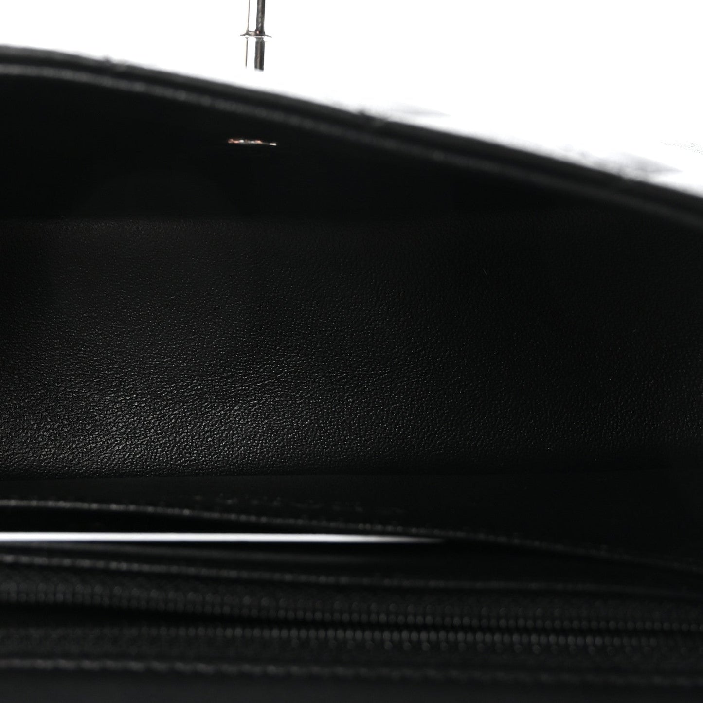 Lambskin Quilted Mini Rectangular Flap Black